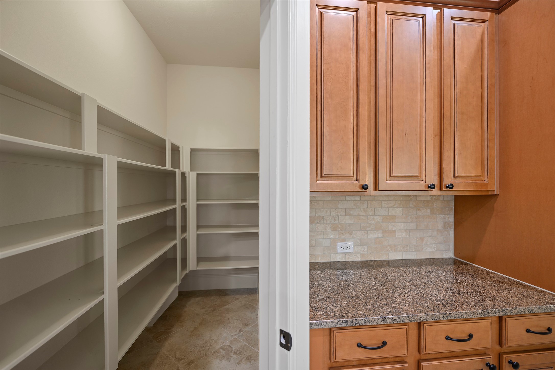 Huge walk-in Pantry conveniently located off of the kitchen and butler's pantry.