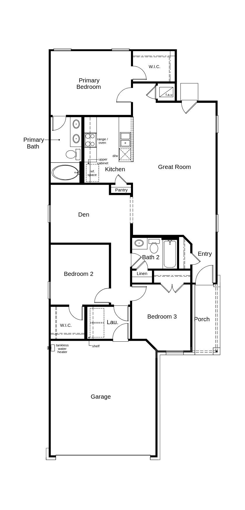 This floor plan features 3 bedrooms, 2 full baths, and over 1,300 square feet of living space