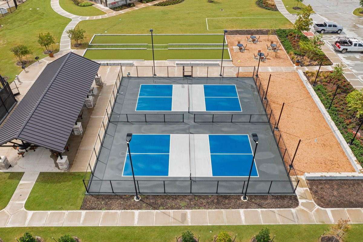 The fun continues with a pickleball and boce ball courts!