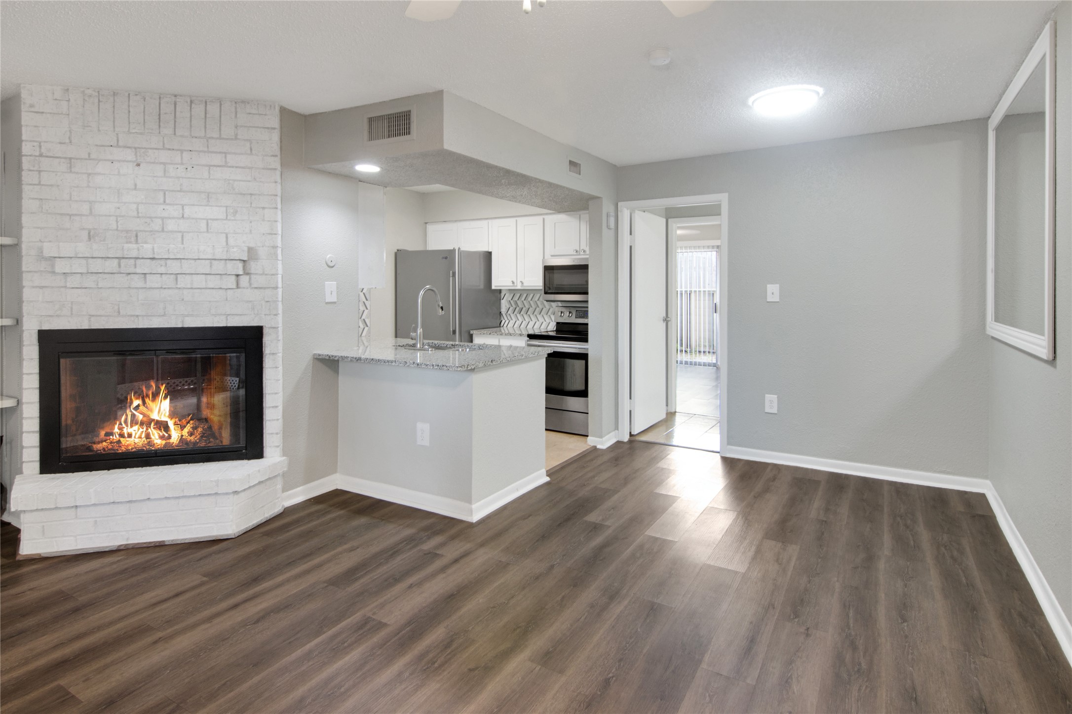 Living room facing dinning Area