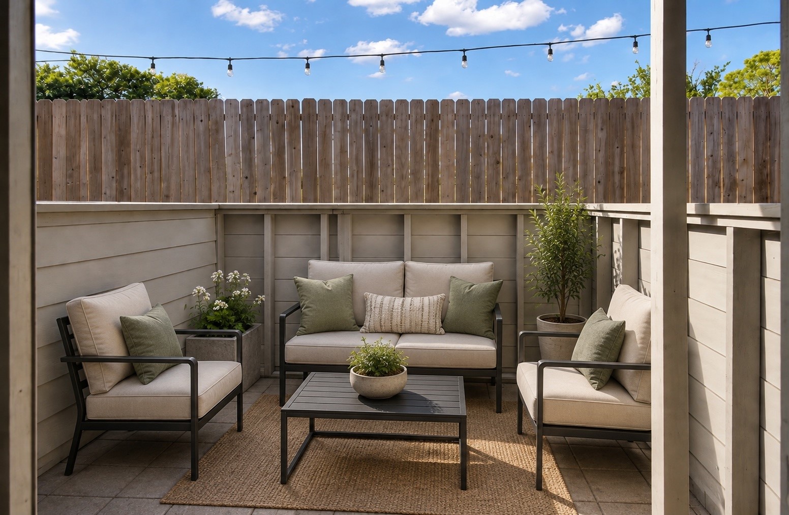 AI Staged Back Patio