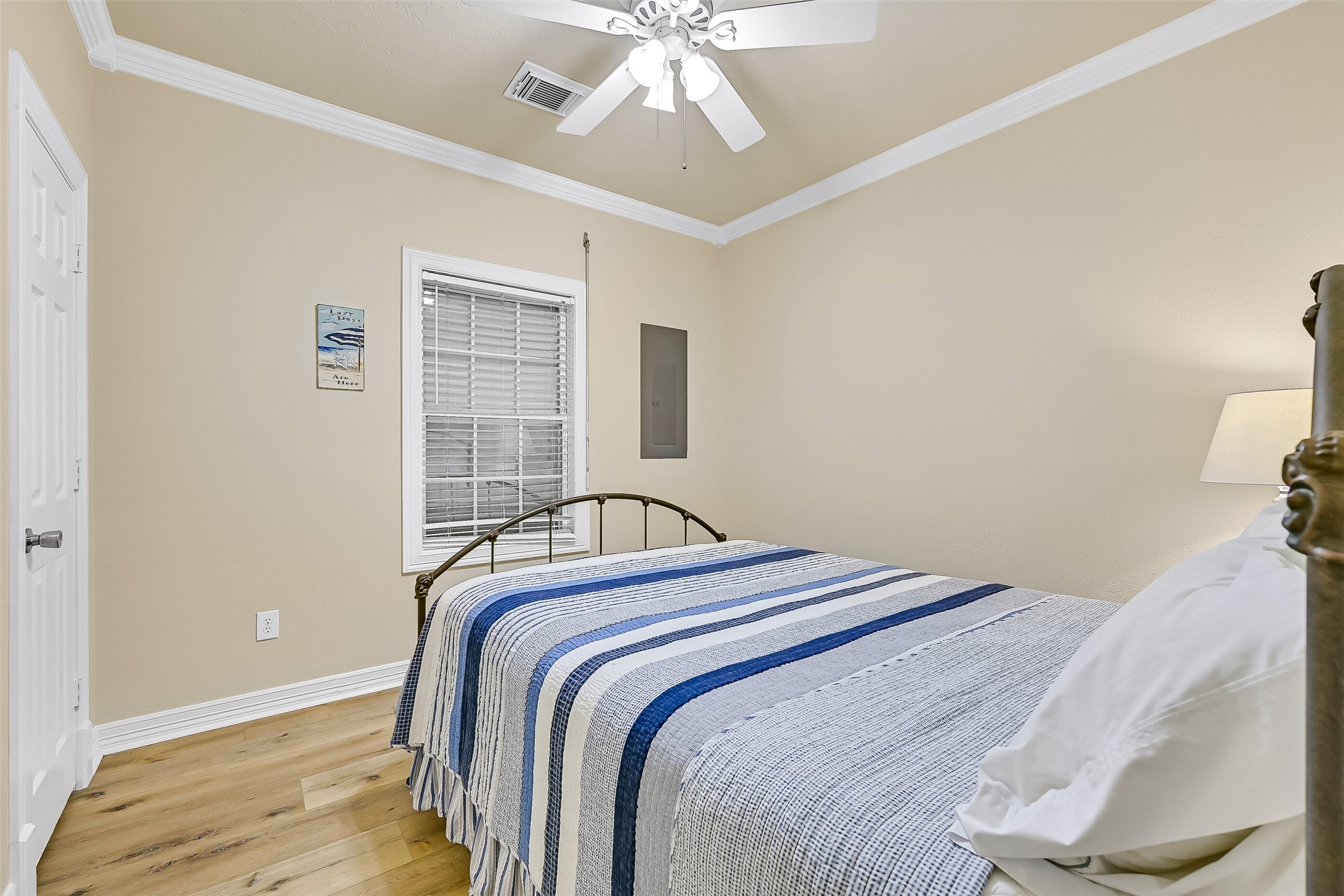 The bedroom offers a walk-in closet.