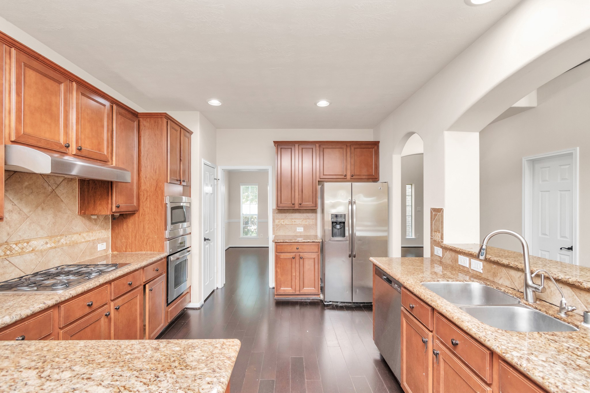 Kitchen with ample cabinet and counter space