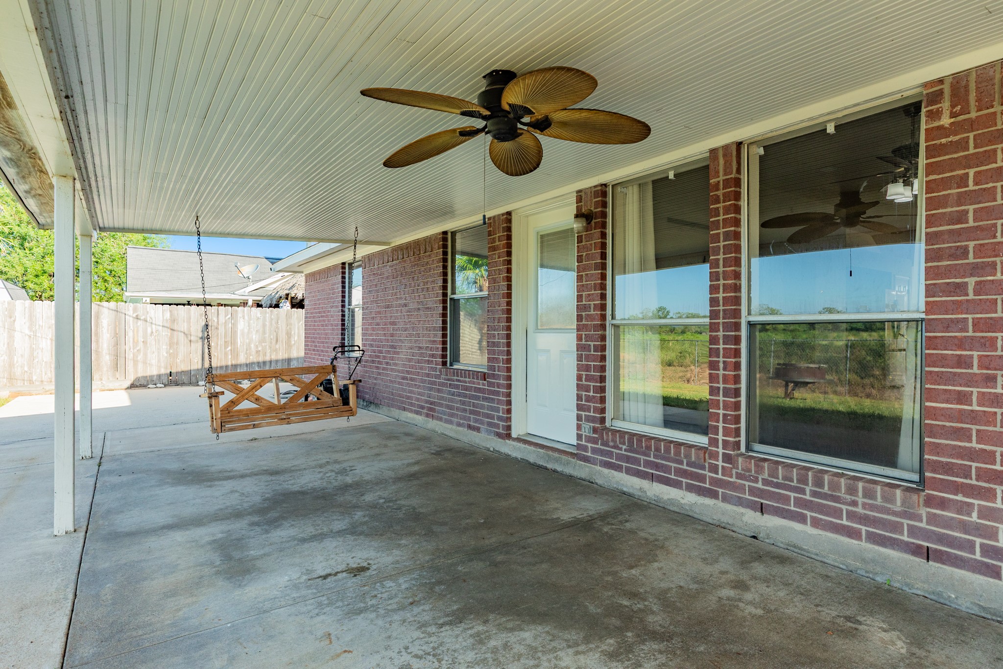 Large covered patio