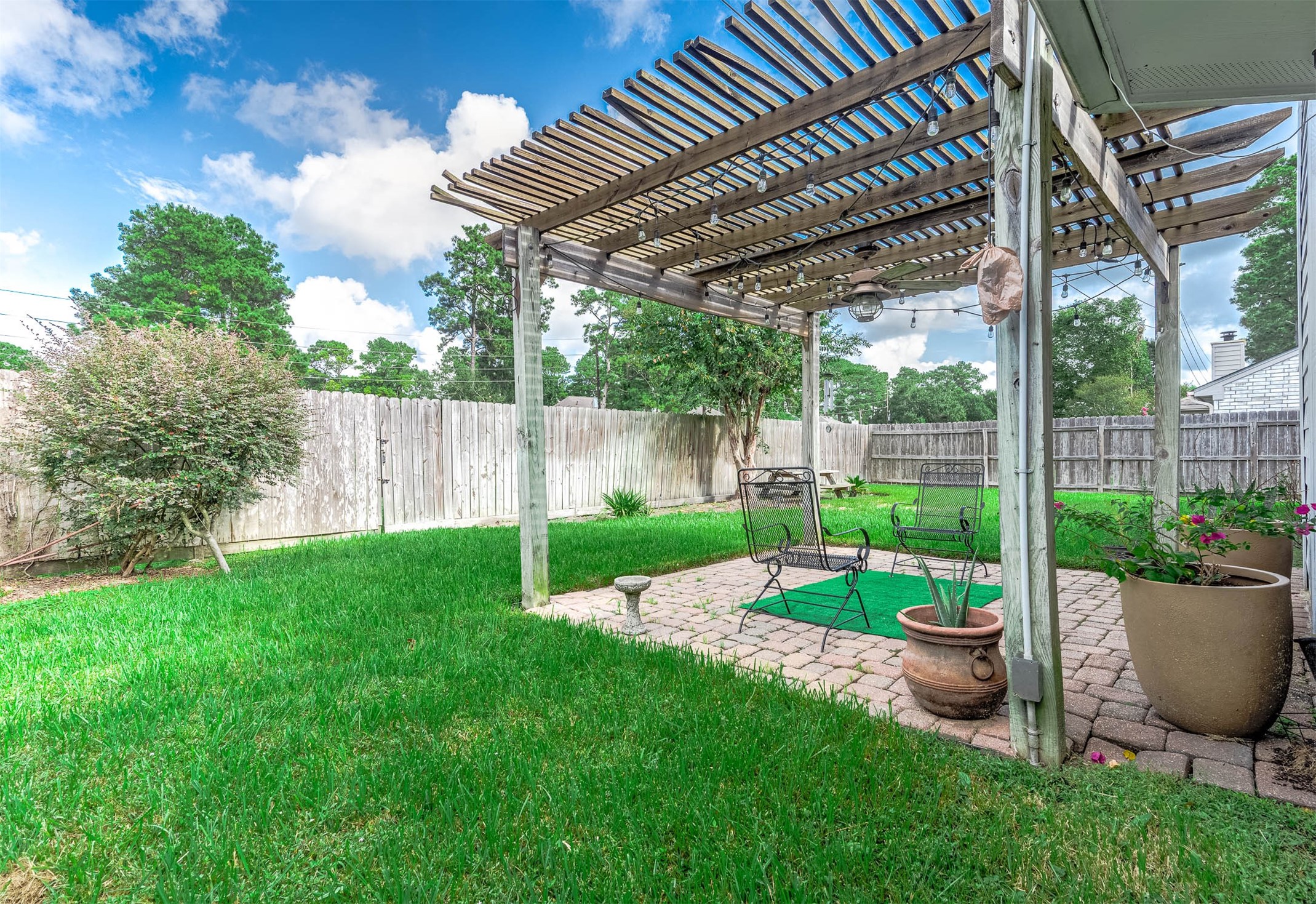 The patio is perfect for your outdoor
living space, patio furniture, BBQ pit,
and so much more!