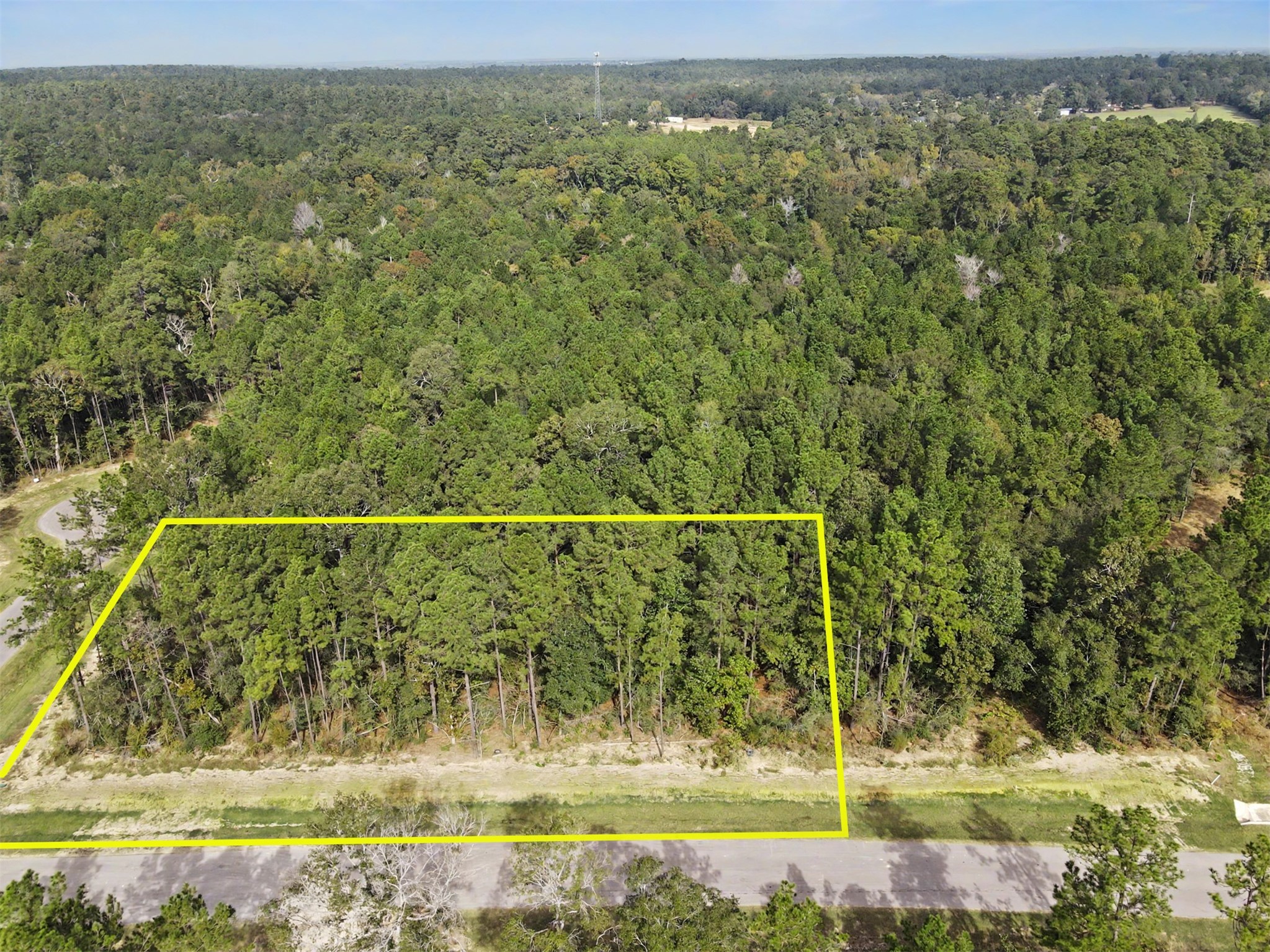 The North aerial view of the lot.