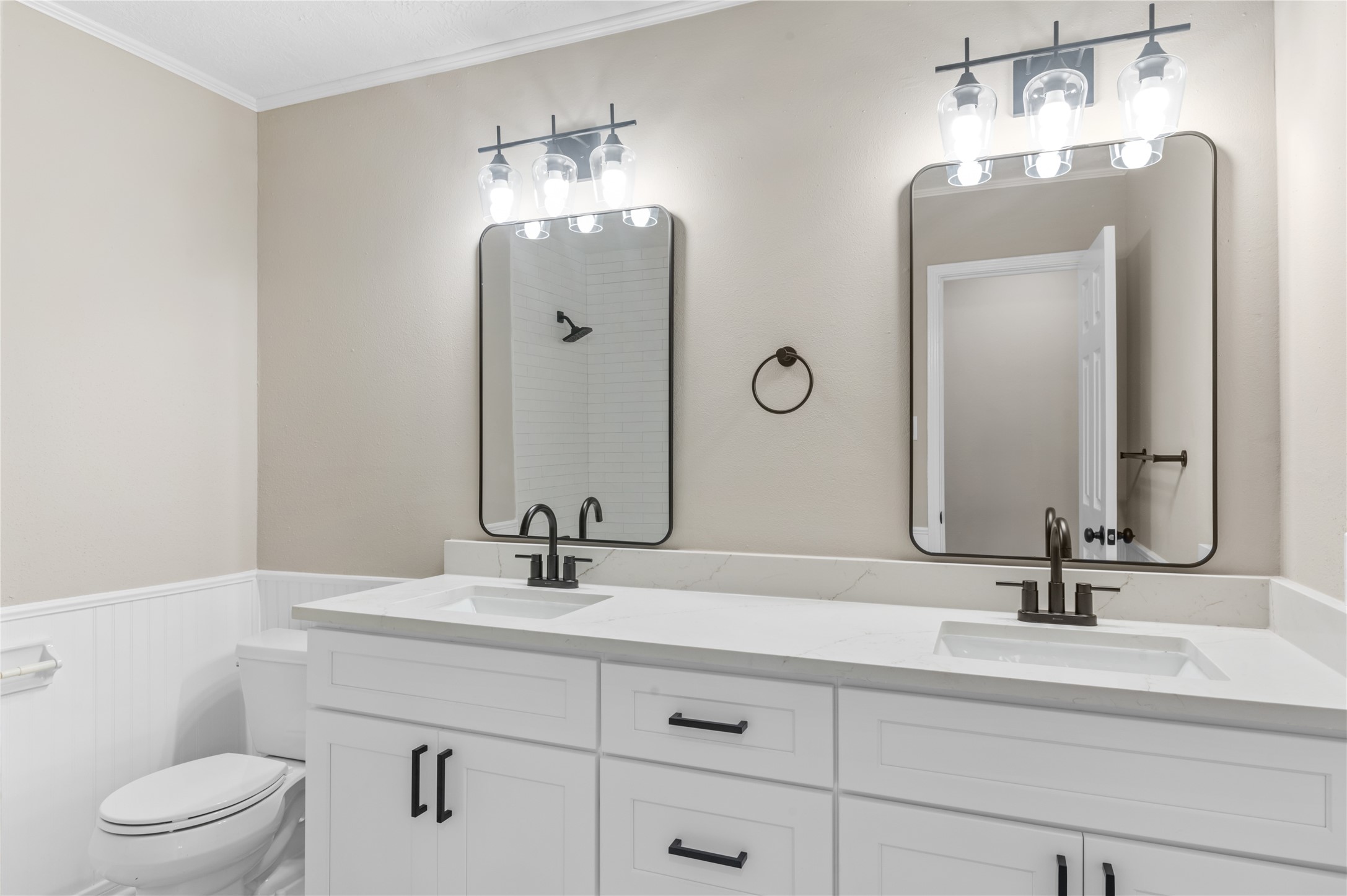 Second bathroom with double sinks