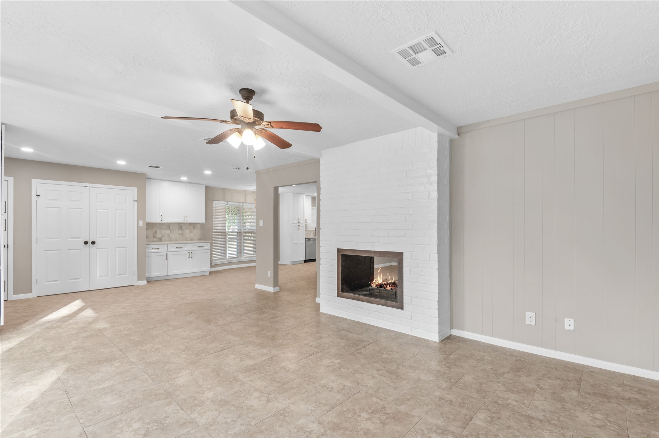 Another view of second living room.