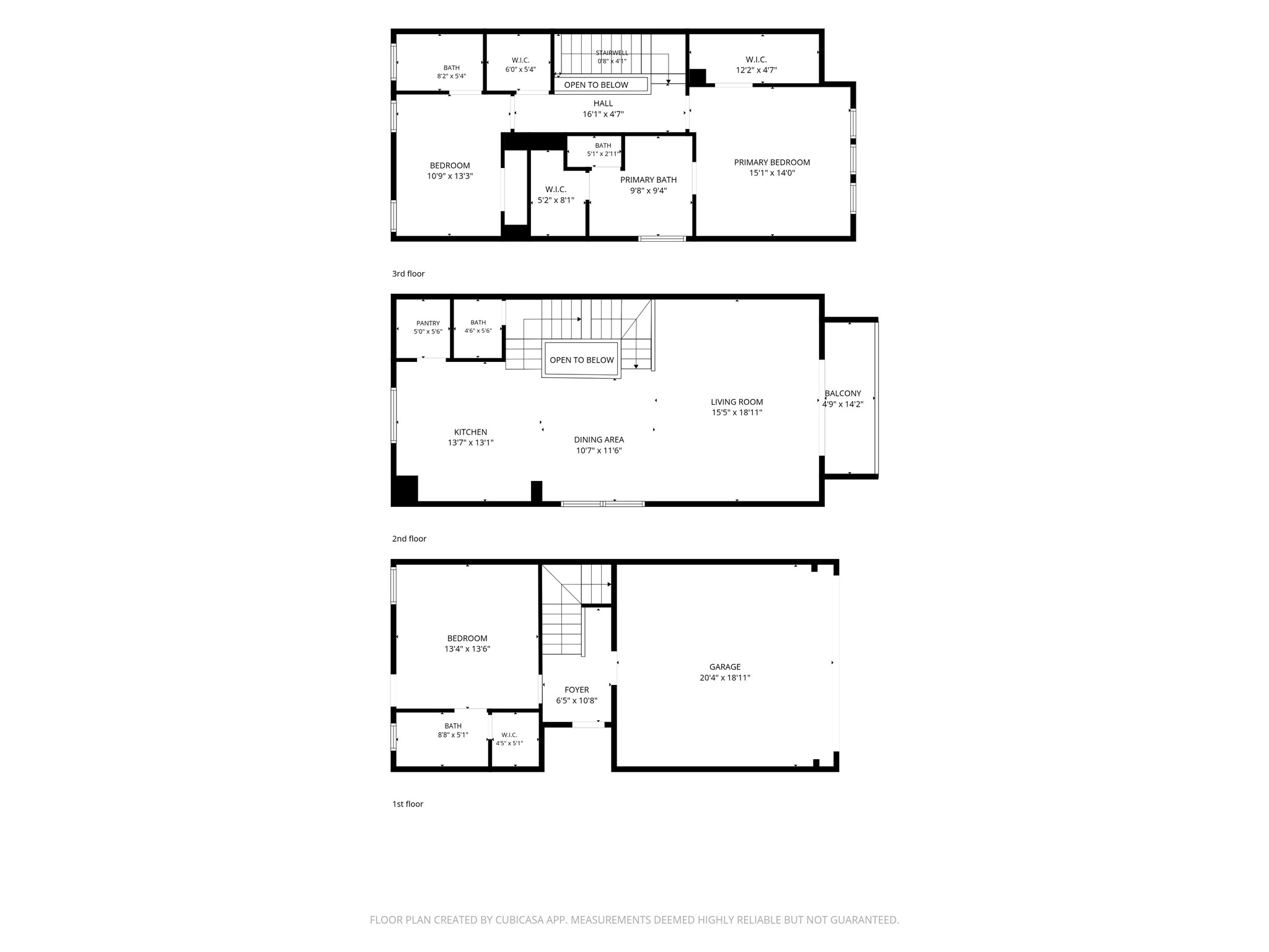 Floor plan for all three floors (Sample photo from same floor plan next to the address)