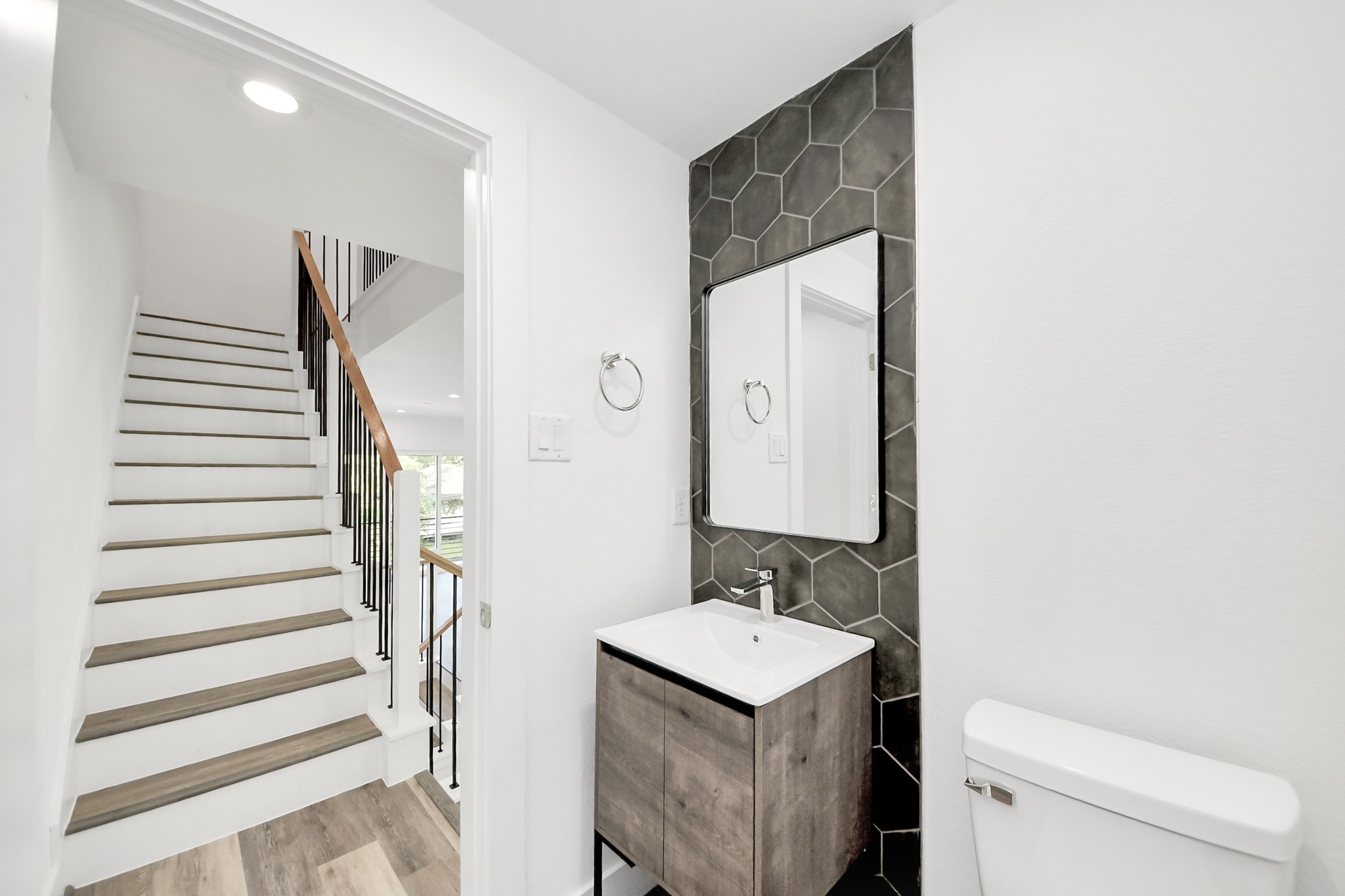 Half bath on second floor (Sample photo from same floor plan next to the address)