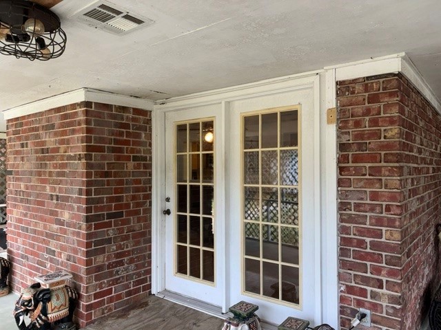 Doors that open to the patio.