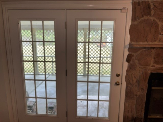 Lets take a look at the large patio just off the family room.