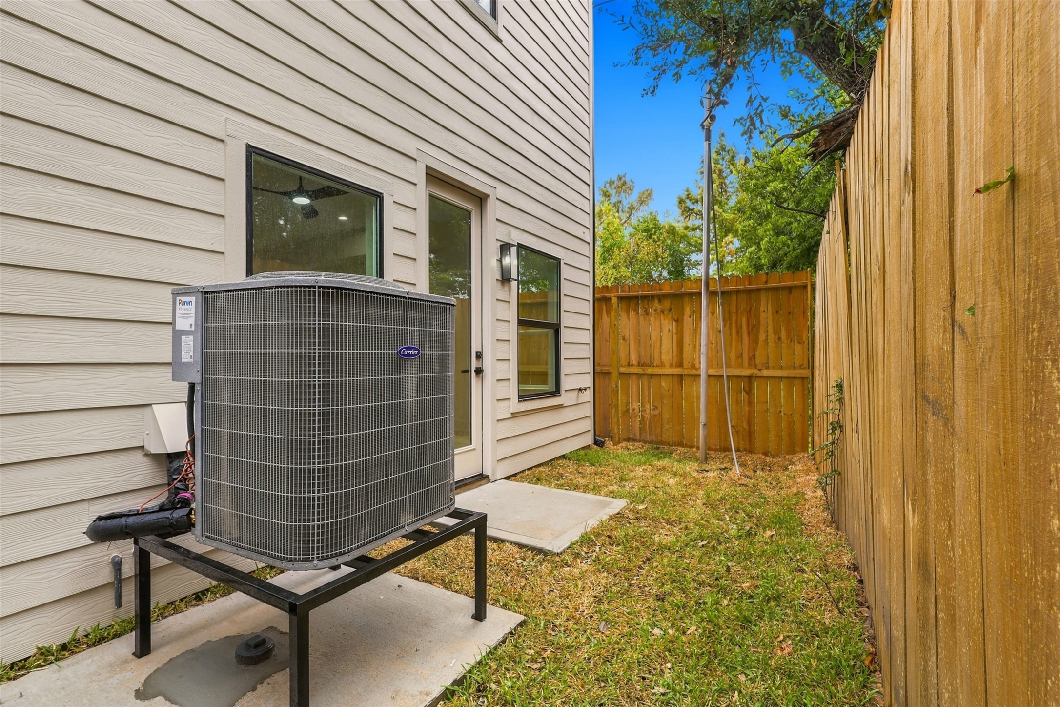 Small convenient space backyard