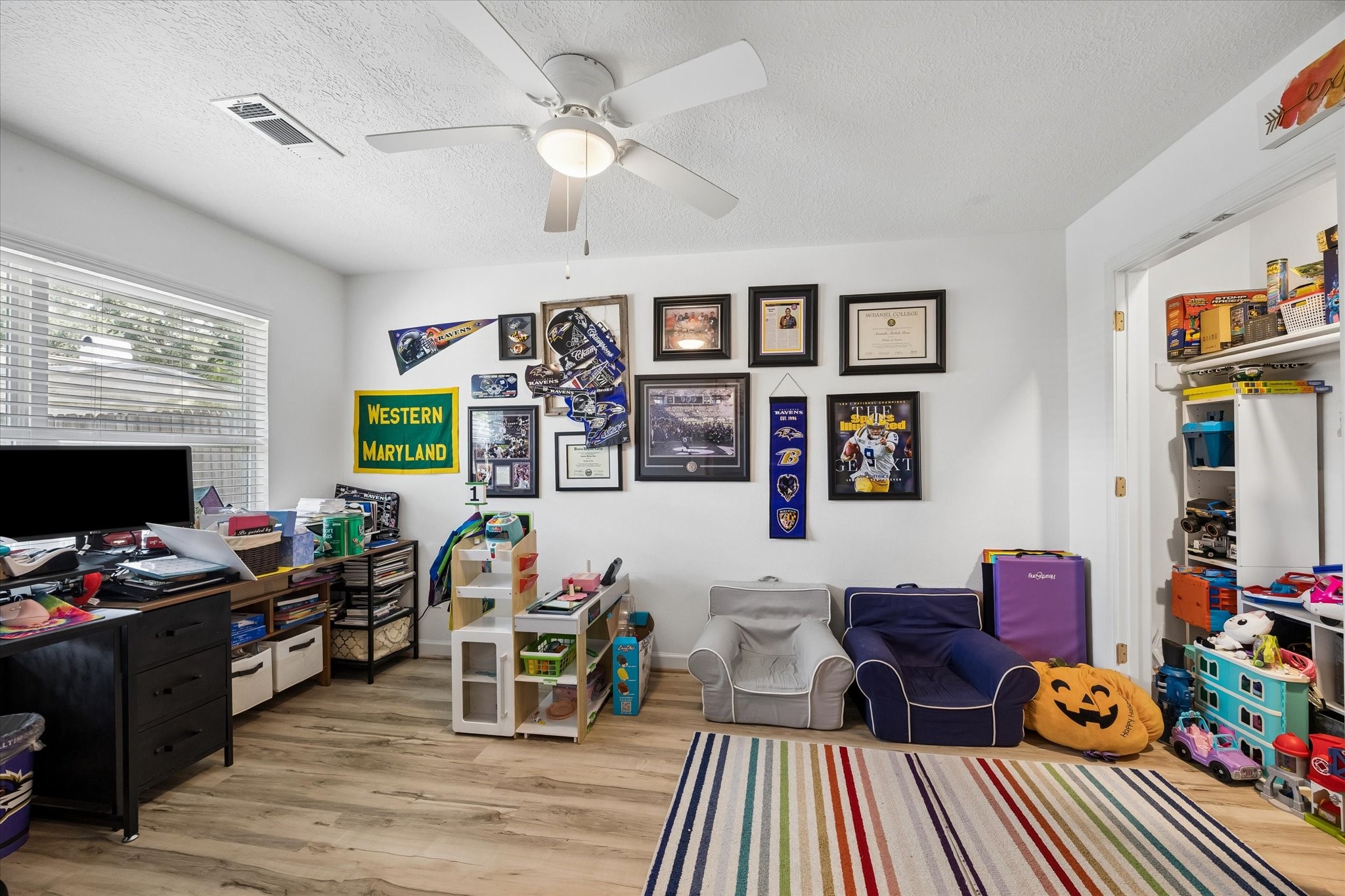Third secondary bedroom is currently used as a combination study & game room! This home has a very flexible floor plan & excellent storage!