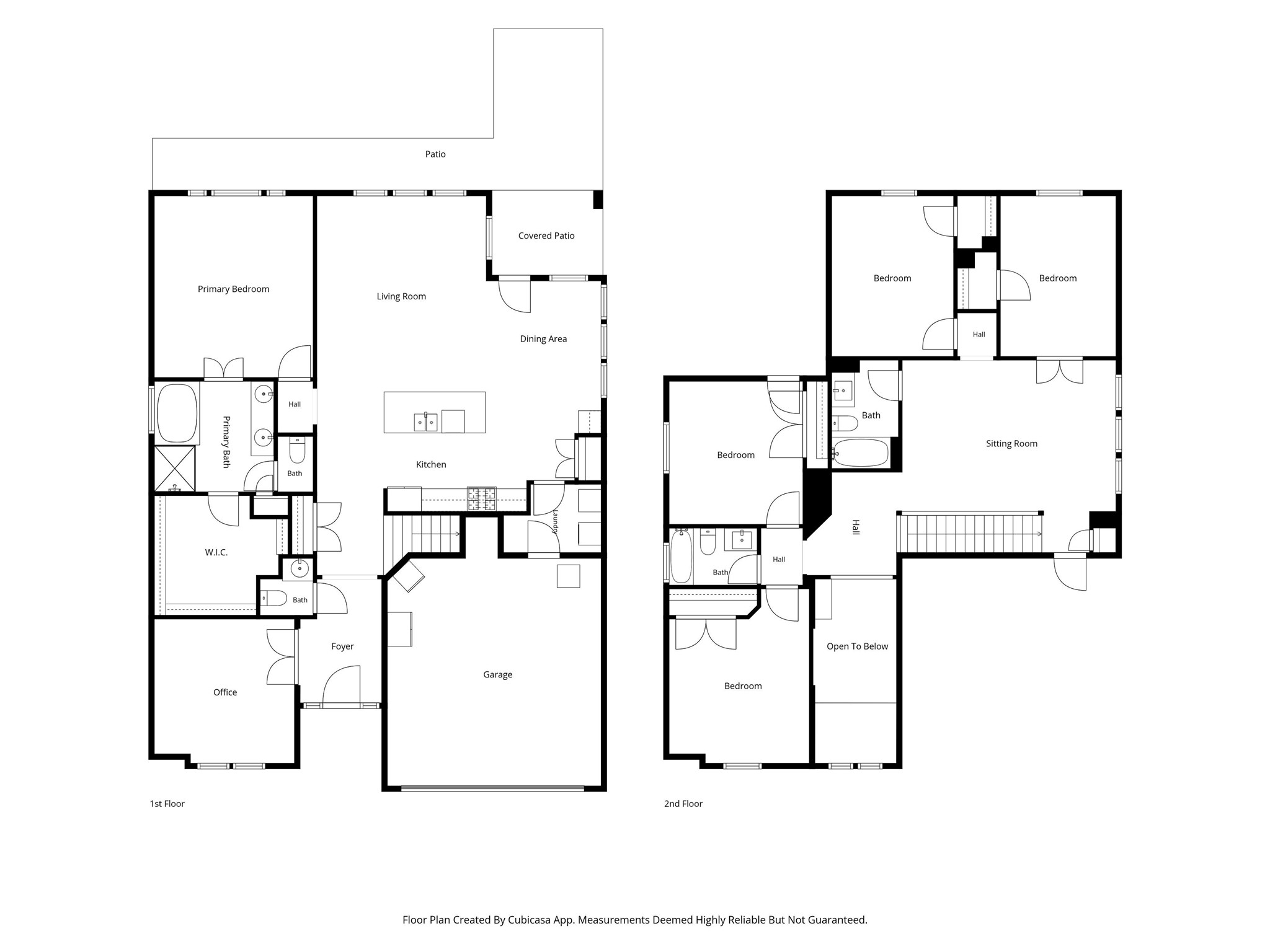 Two story floor plan.