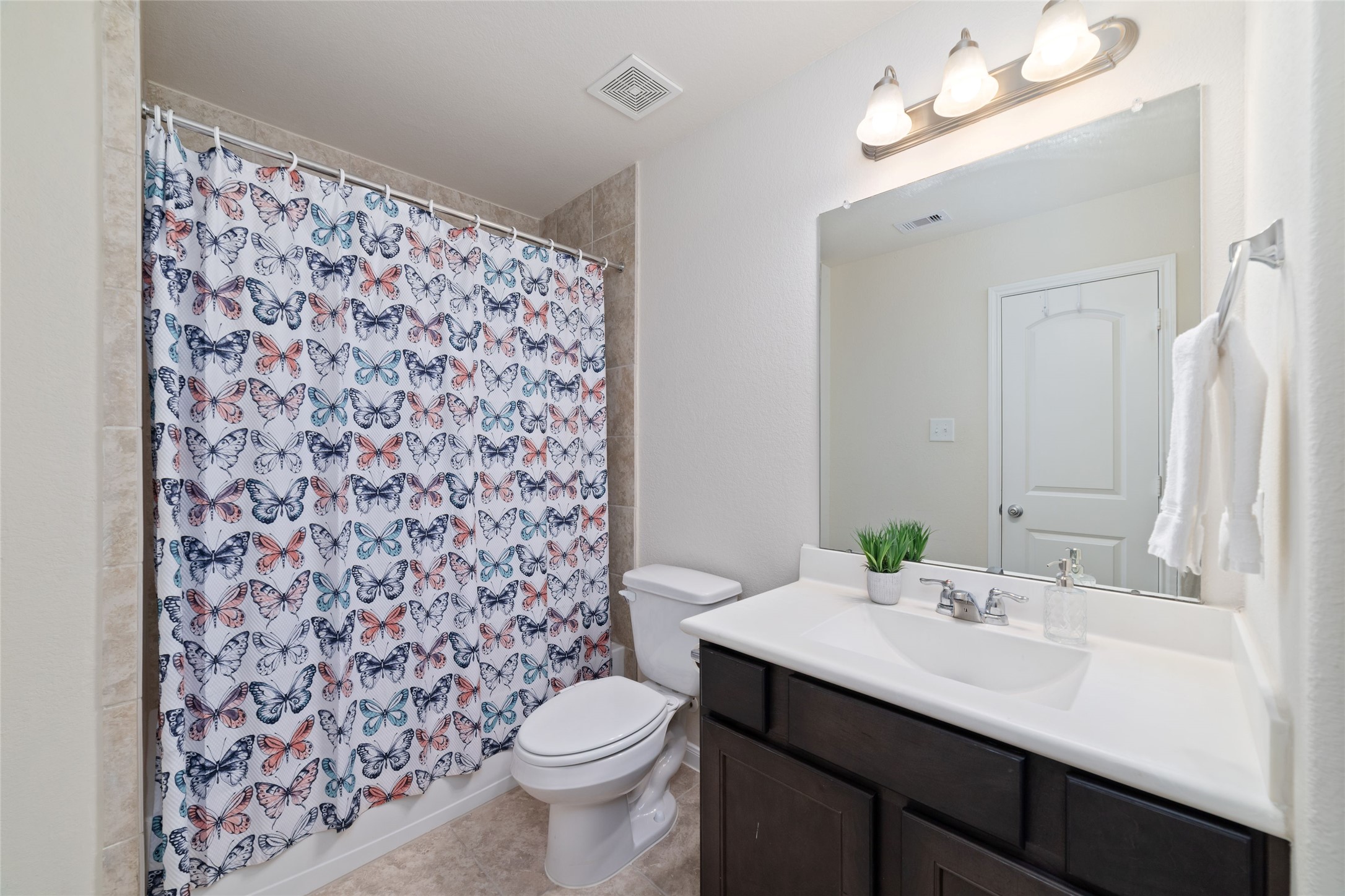 One of two upstairs bathrooms.