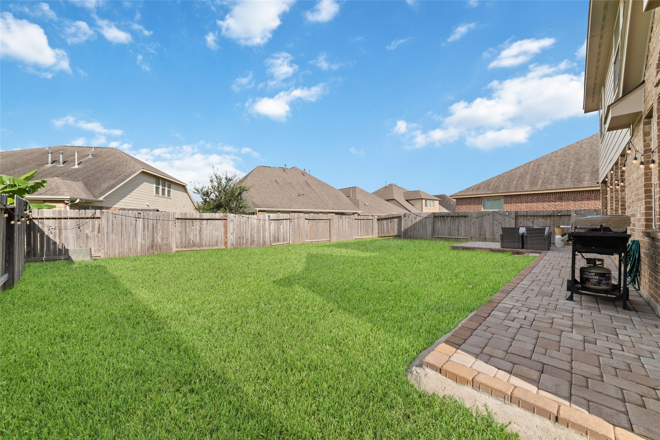 Tons of green space for people and pups to play, or to create your own backyard oasis.