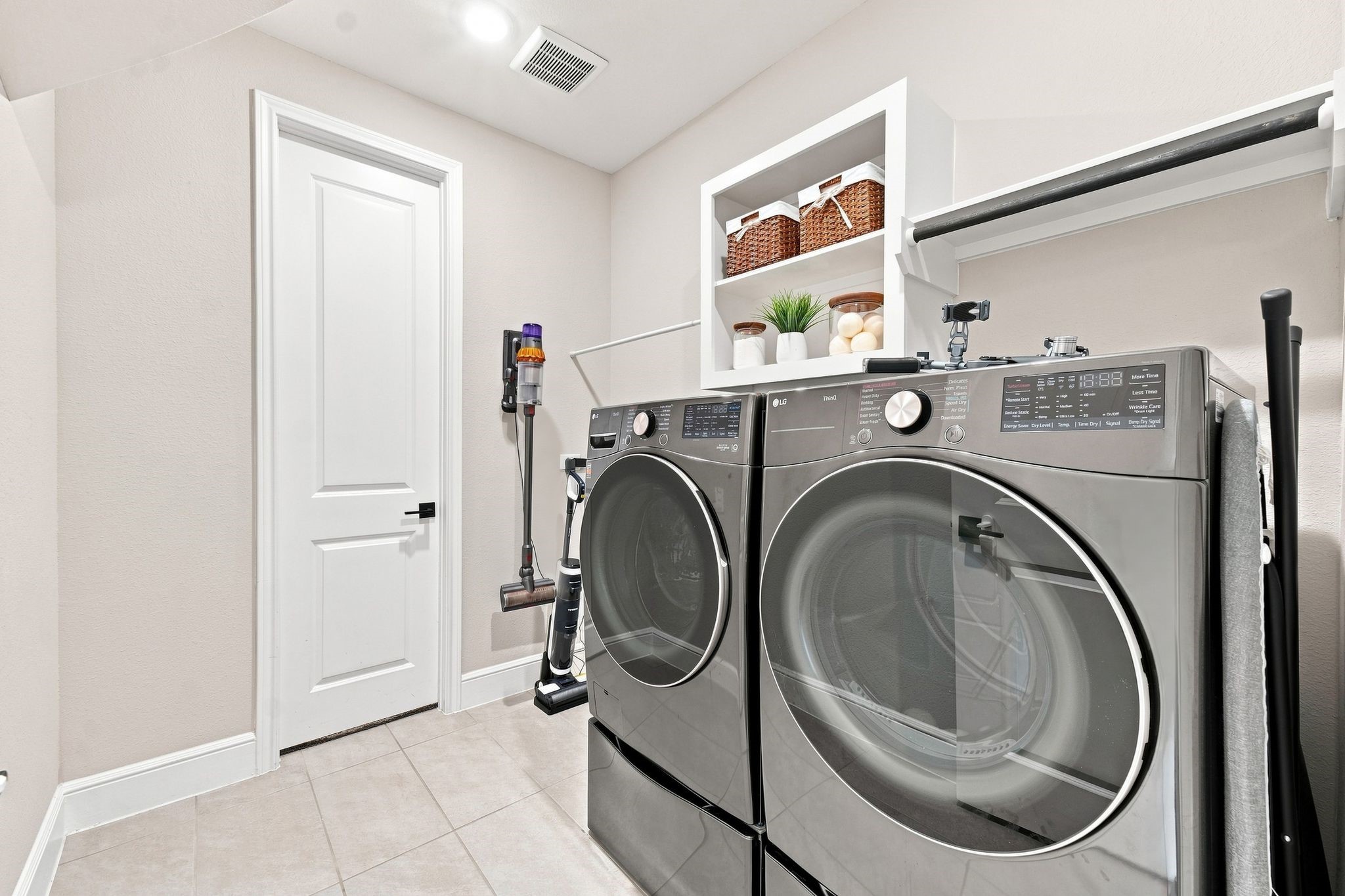 Laundry room is access to hallway or primary suite closet. Laundry room does include plumbing rough-ins should new owner want to install a utility room sink.