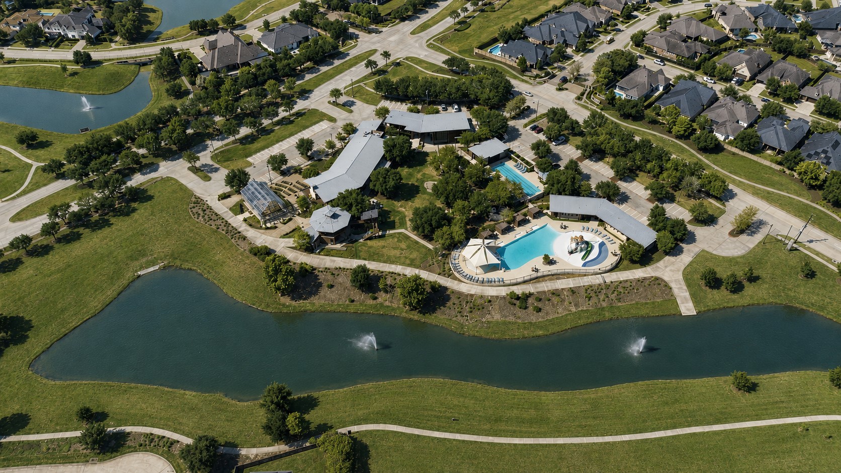 Overview of the Cane Island Community & Amenity Center.