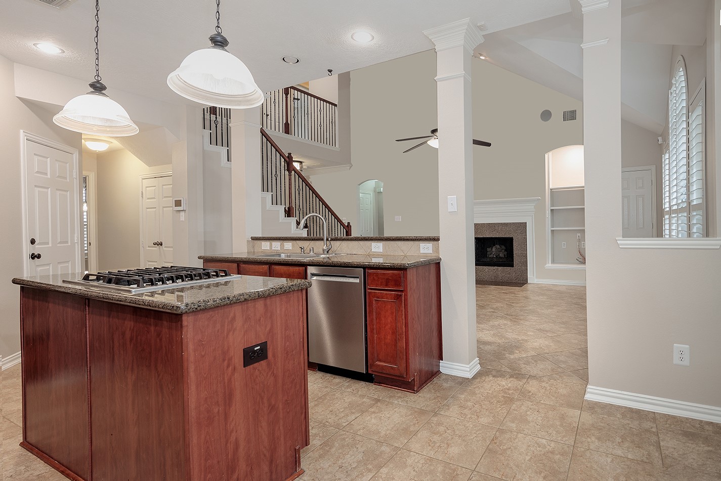 Kitchen Overlooking the Family Room