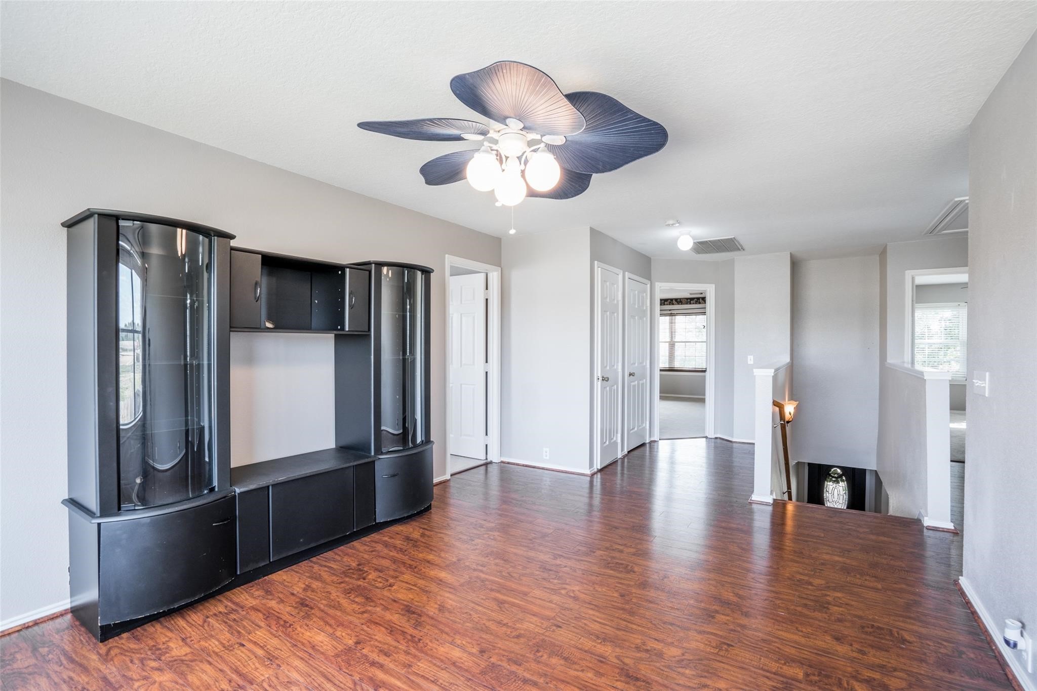 The second floor has a flex space for an extra entertainment area. This is a great area to relax, or enjoy watching movies with loved ones.