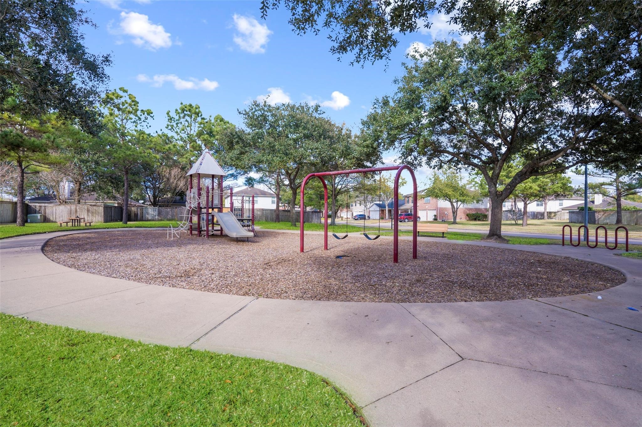 There is a playground walking distance from this home.