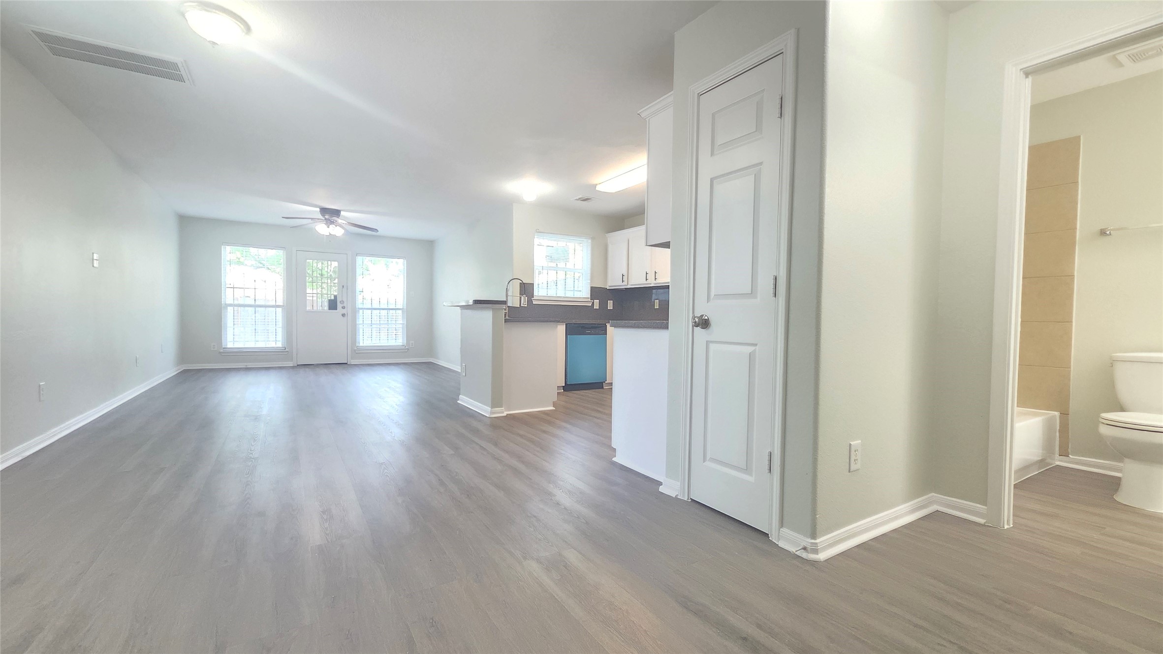 Unit A - Family Room, Kitchen, Downstairs Full Bathroom