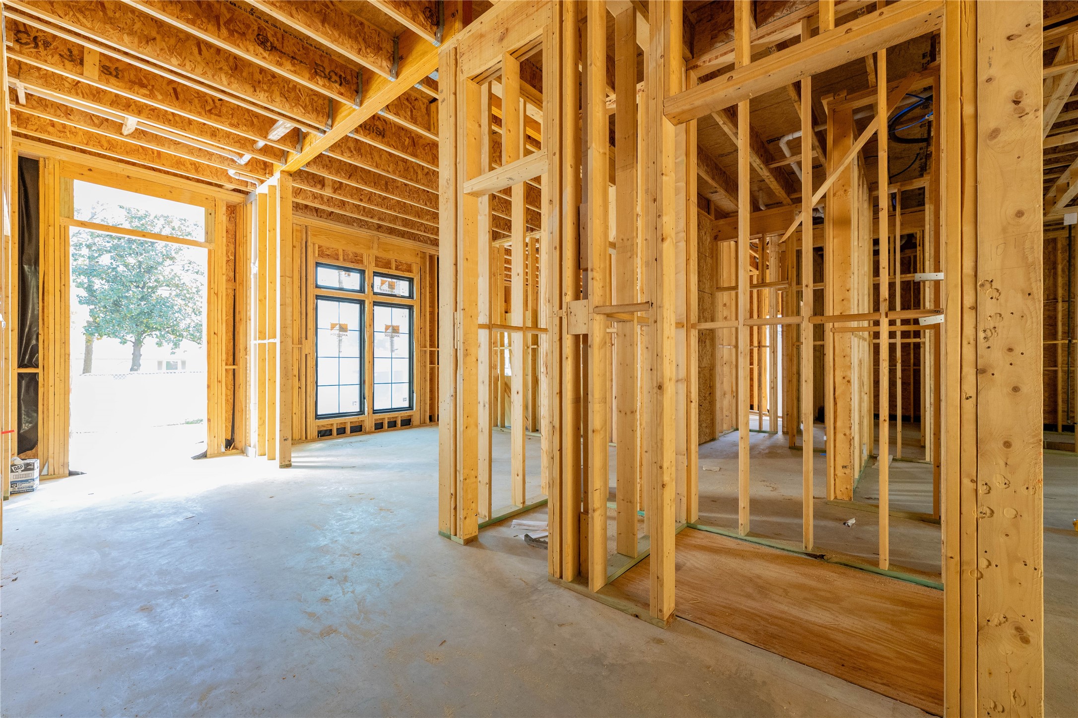 Home is ELEVATOR READY. The shaft area will be built-out as large hallway closets on 1st & 2nd Floors. Construction photos taken 10/22/26