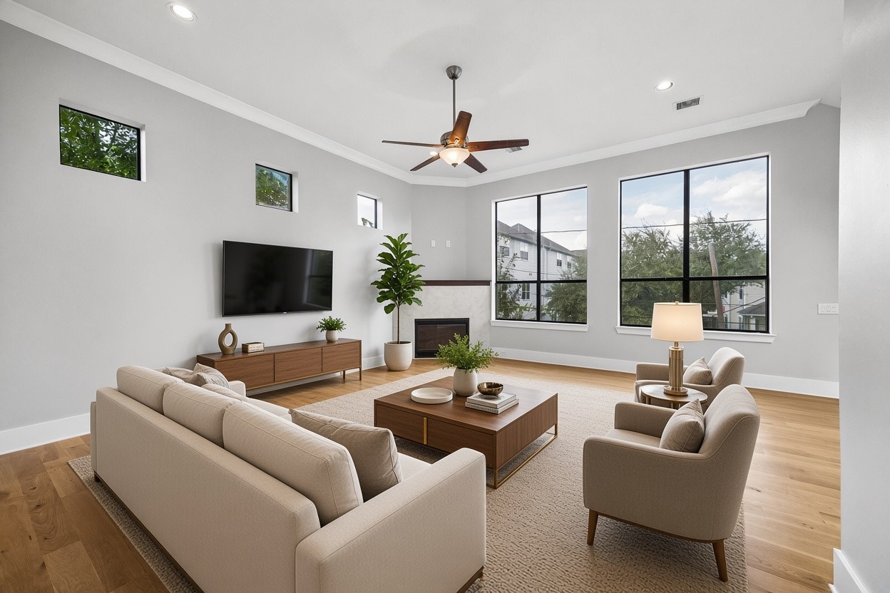 Living Room - Virtually Staged Photo Living Room - Virtually Staged Photo