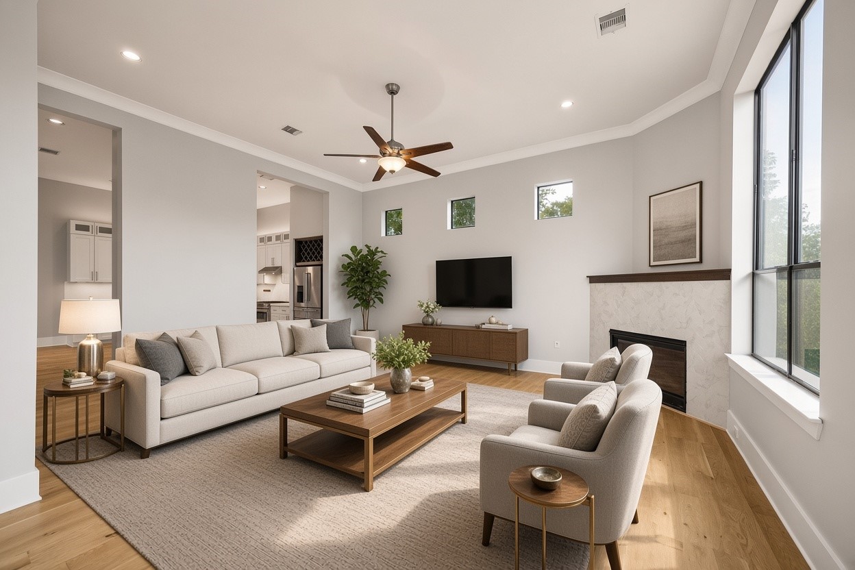 Living Room - Virtually Staged Photo