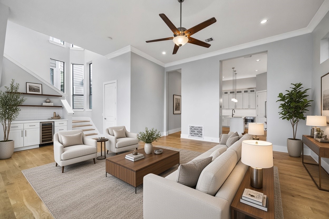 Living Room - Virtually Staged Photo