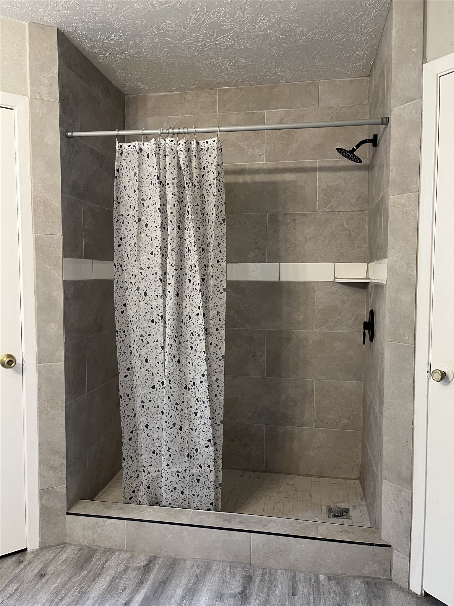 Primary bathroom with shower renovation & double closets
