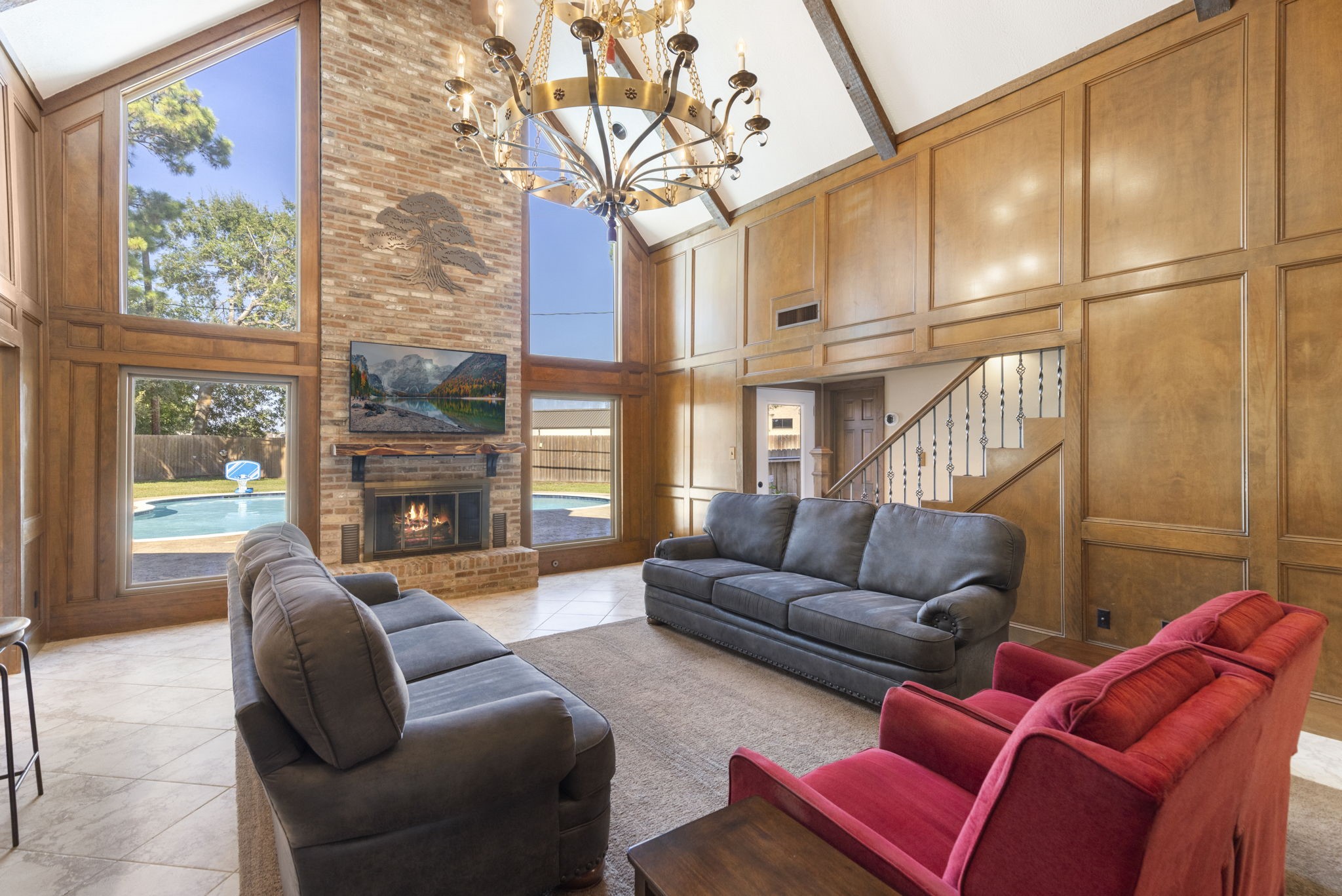 Warm and inviting, this is sure to be the gathering place of the home.
