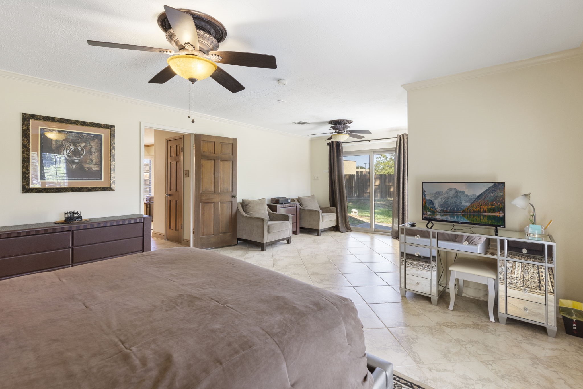 The primary suite has a sitting area perfect to customize for your personal lifestyle.
