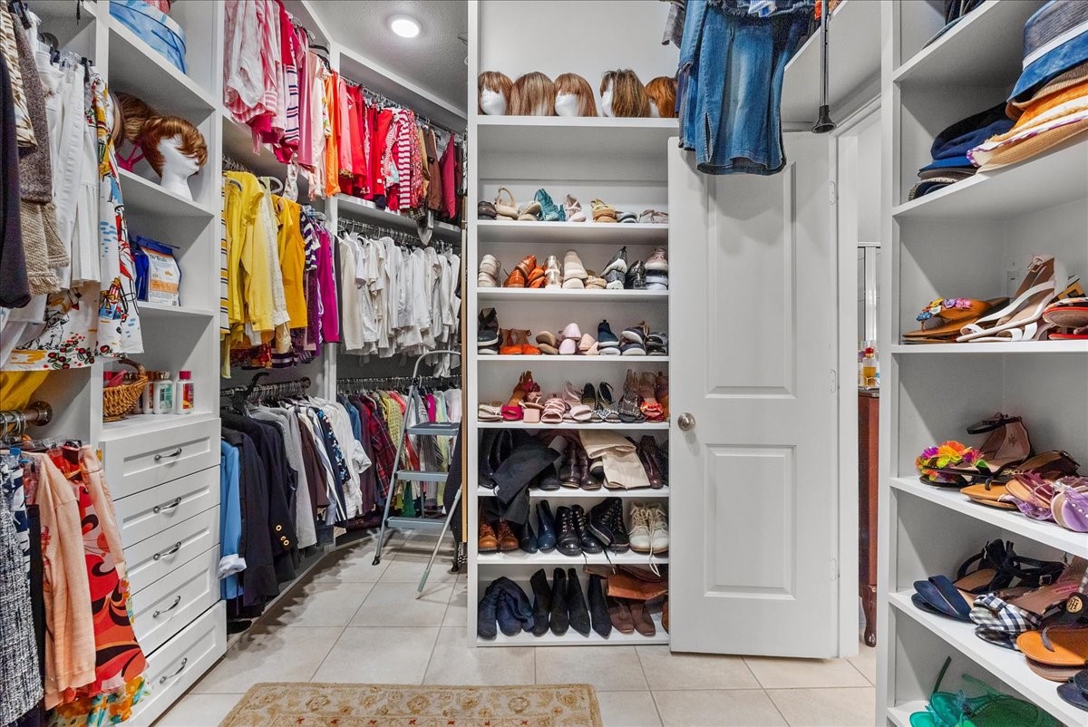 Custom primary walk-in closet