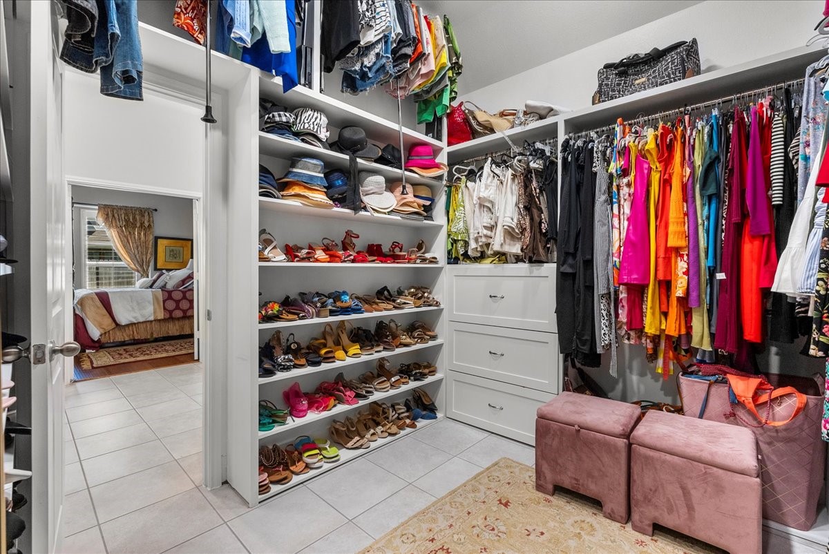 Custom primary walk-in closet
