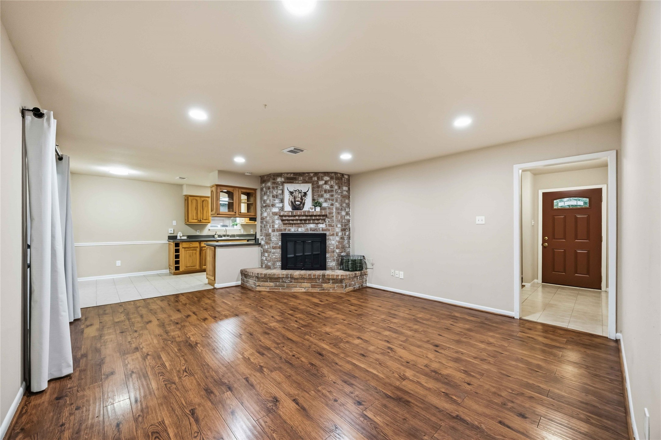 Family Room to Kitchen and Front Door