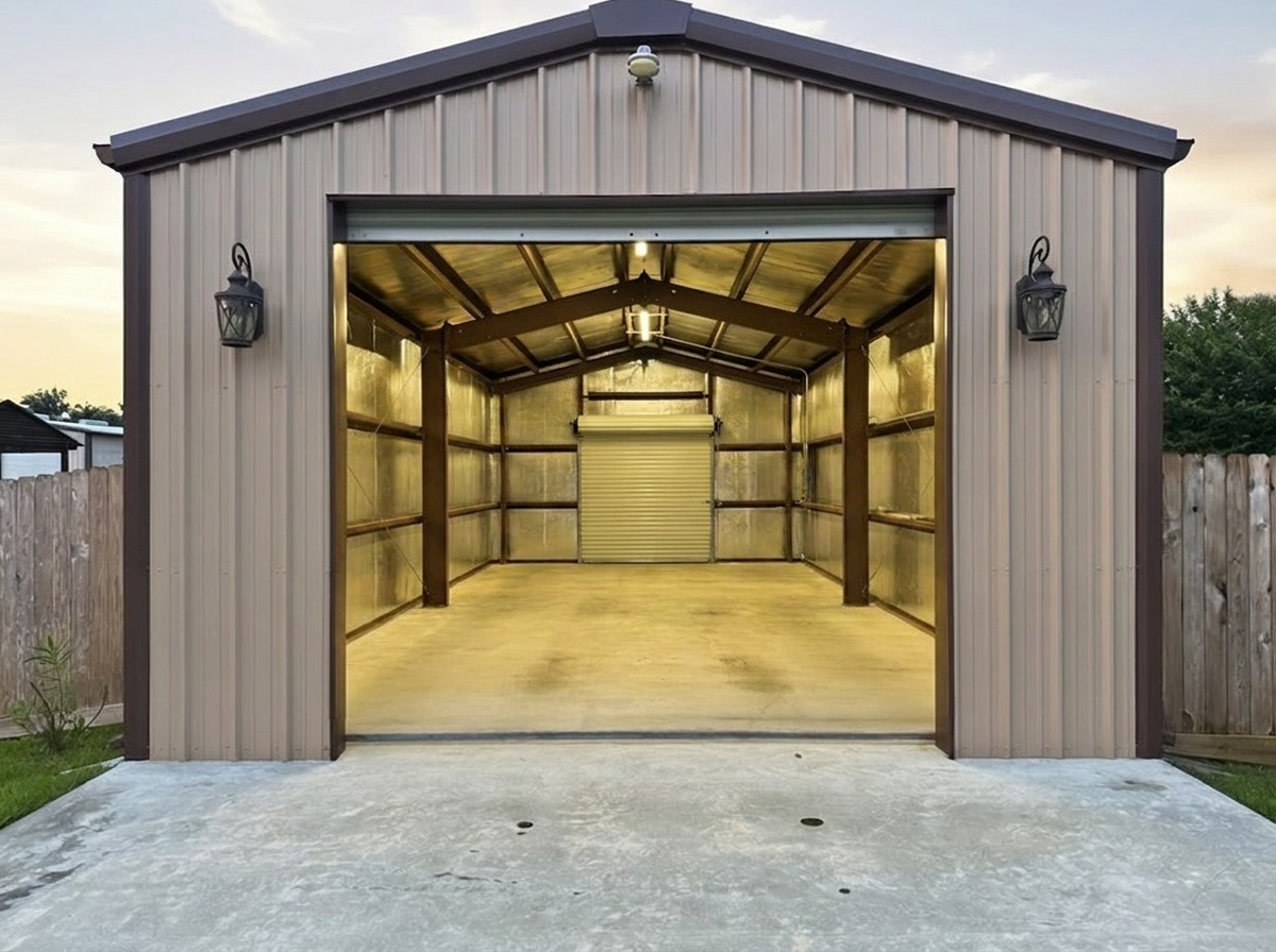 20x40 Shop 
with Dedicated Driveway