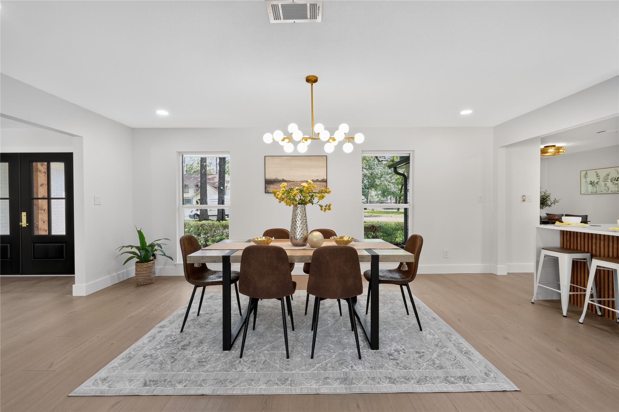 Spacious dining room for family gatherings
