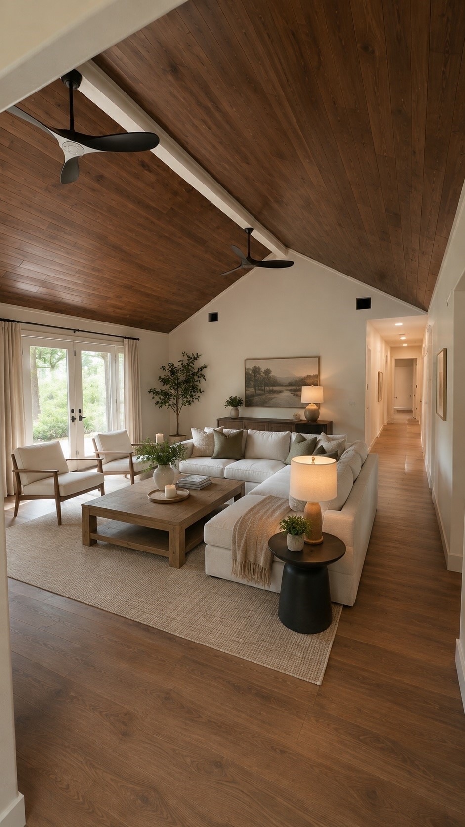 AIR RENDERING OF STAGED MEDIA/FAMILY ROOM
