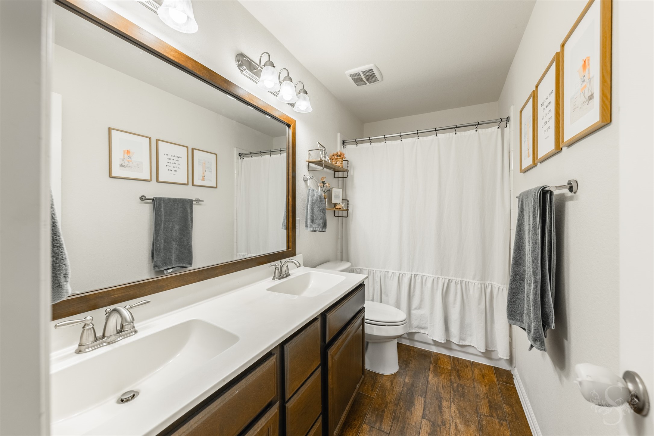 Photos include both previously furnished rooms and the homes current vacant condition to help buyers visualize the space and layout.