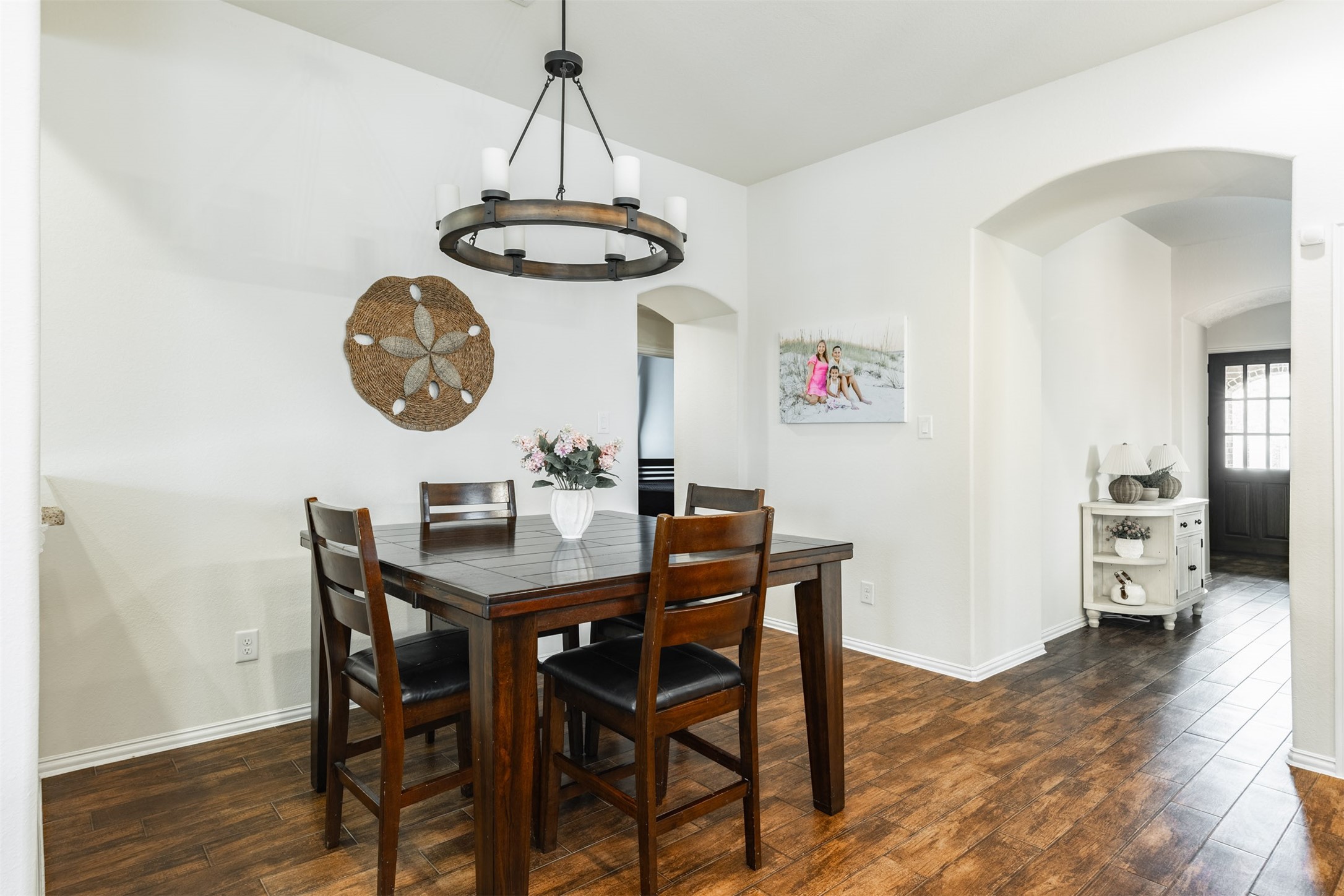 Photos include both previously furnished rooms and the homes current vacant condition to help buyers visualize the space and layout.