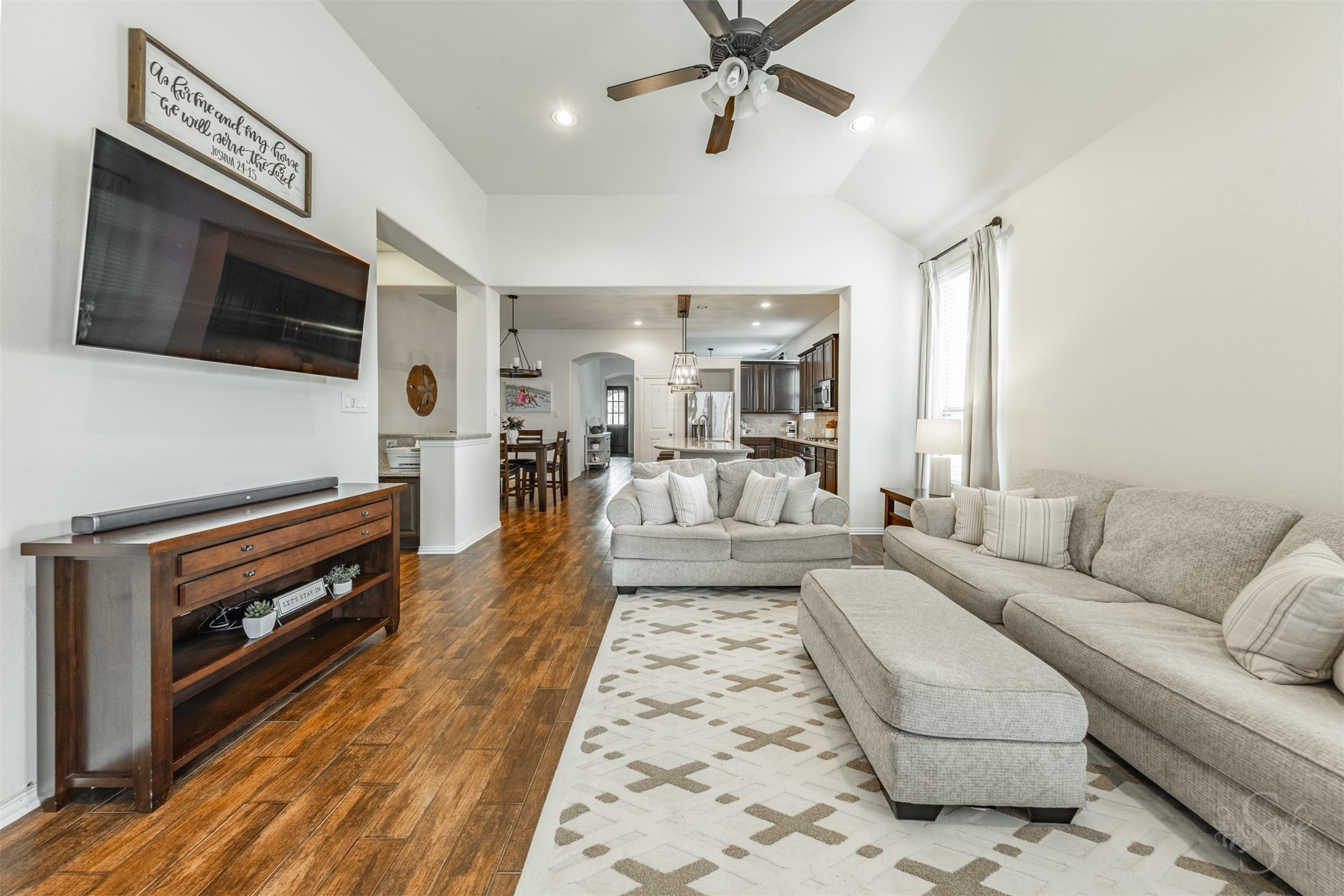 Photos include both previously furnished rooms and the homes current vacant condition to help buyers visualize the space and layout.
