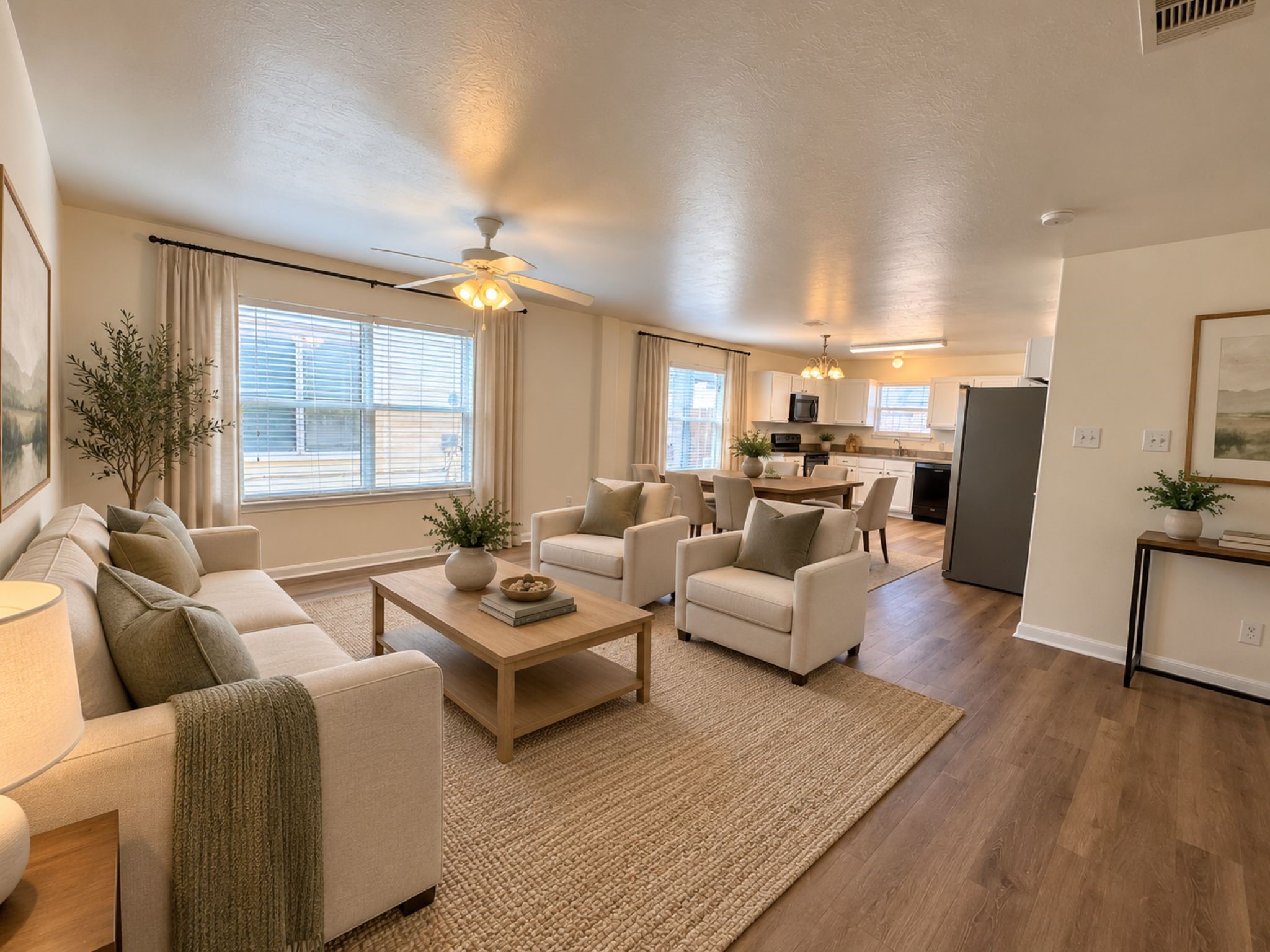 Open Concept to Entrance Virtual Staging
