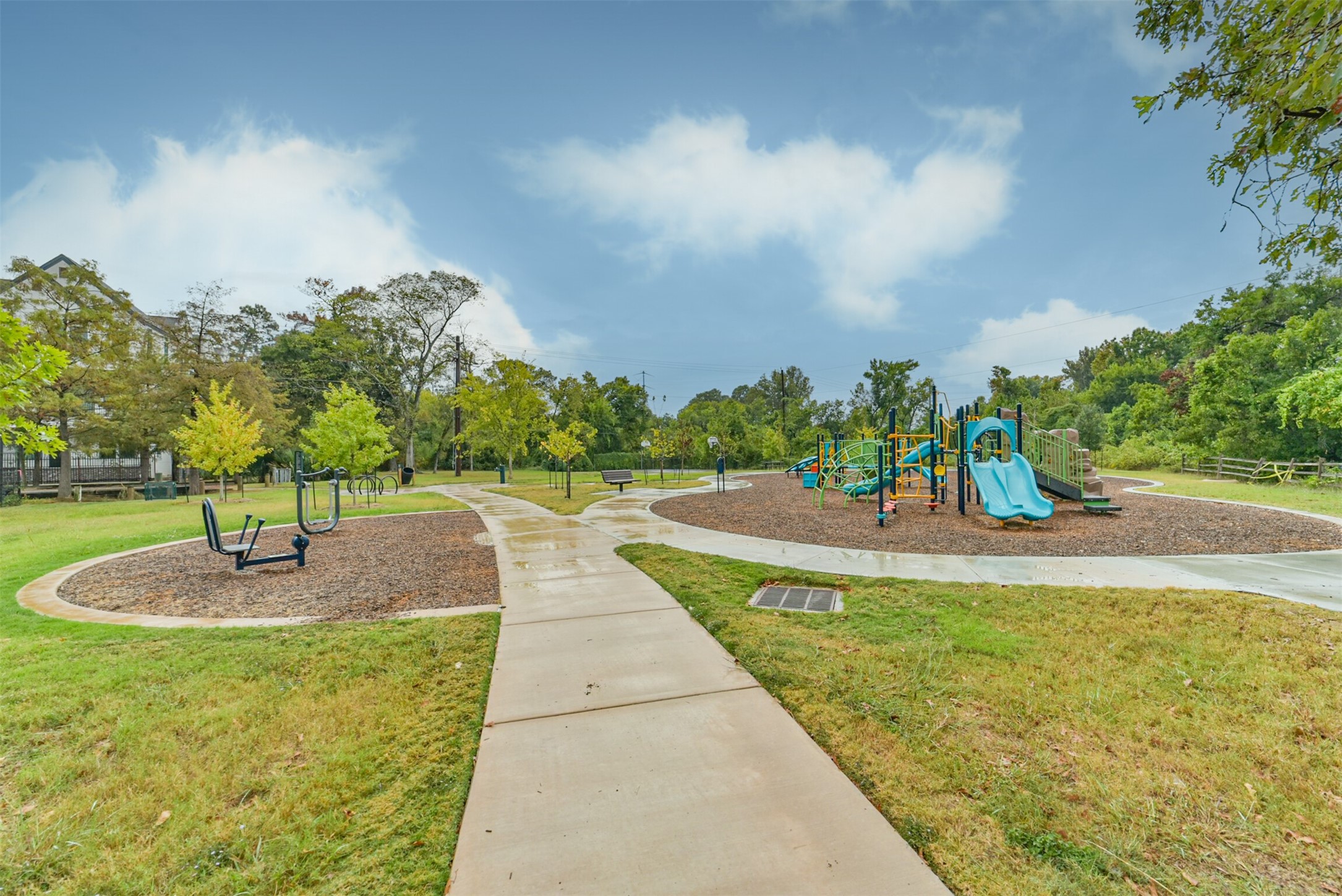 Close up of the play structures