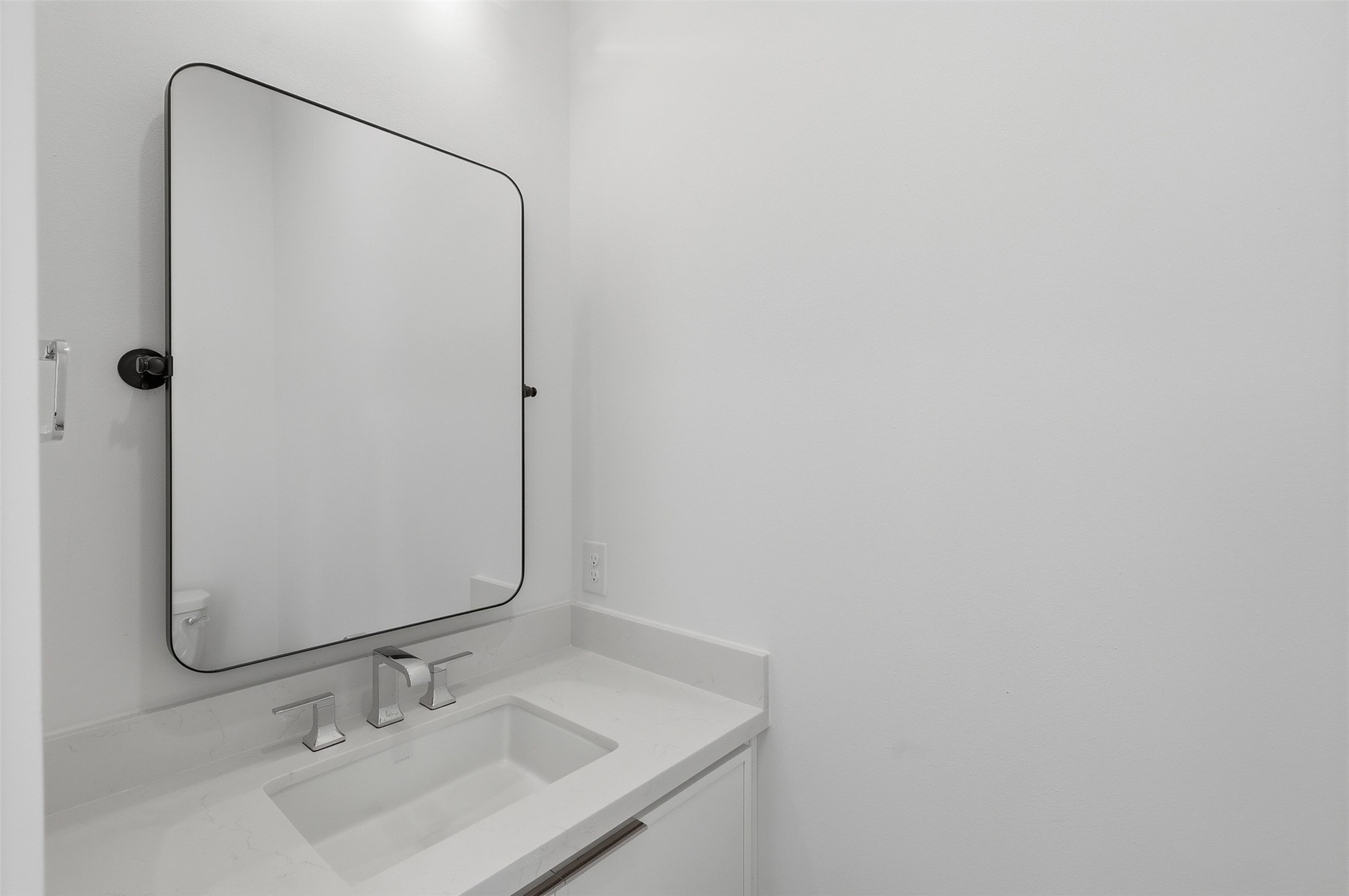 A half bath adds convenience for guests.