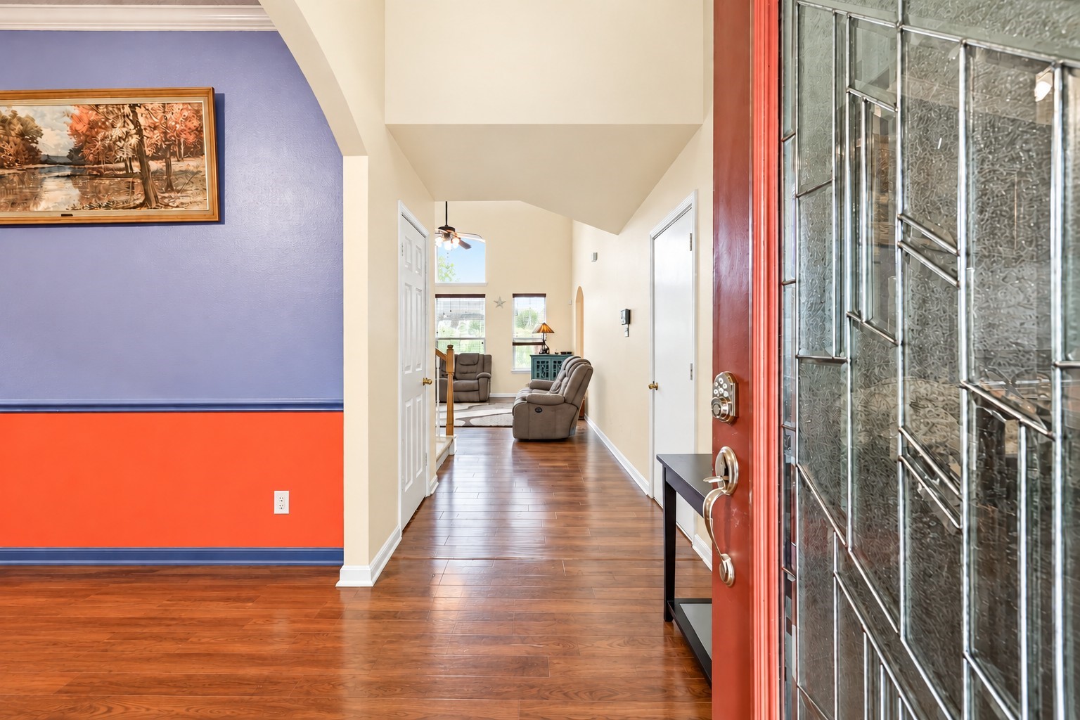 A view of the dining to the left and living A view of the dining to the left and living