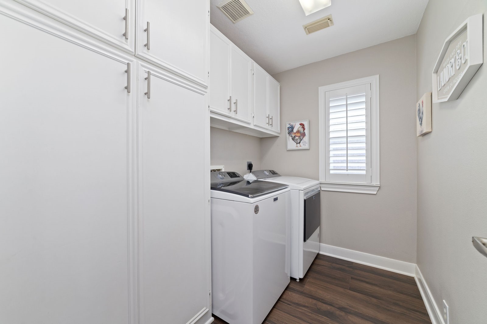 Laundry room with custom cabinets
