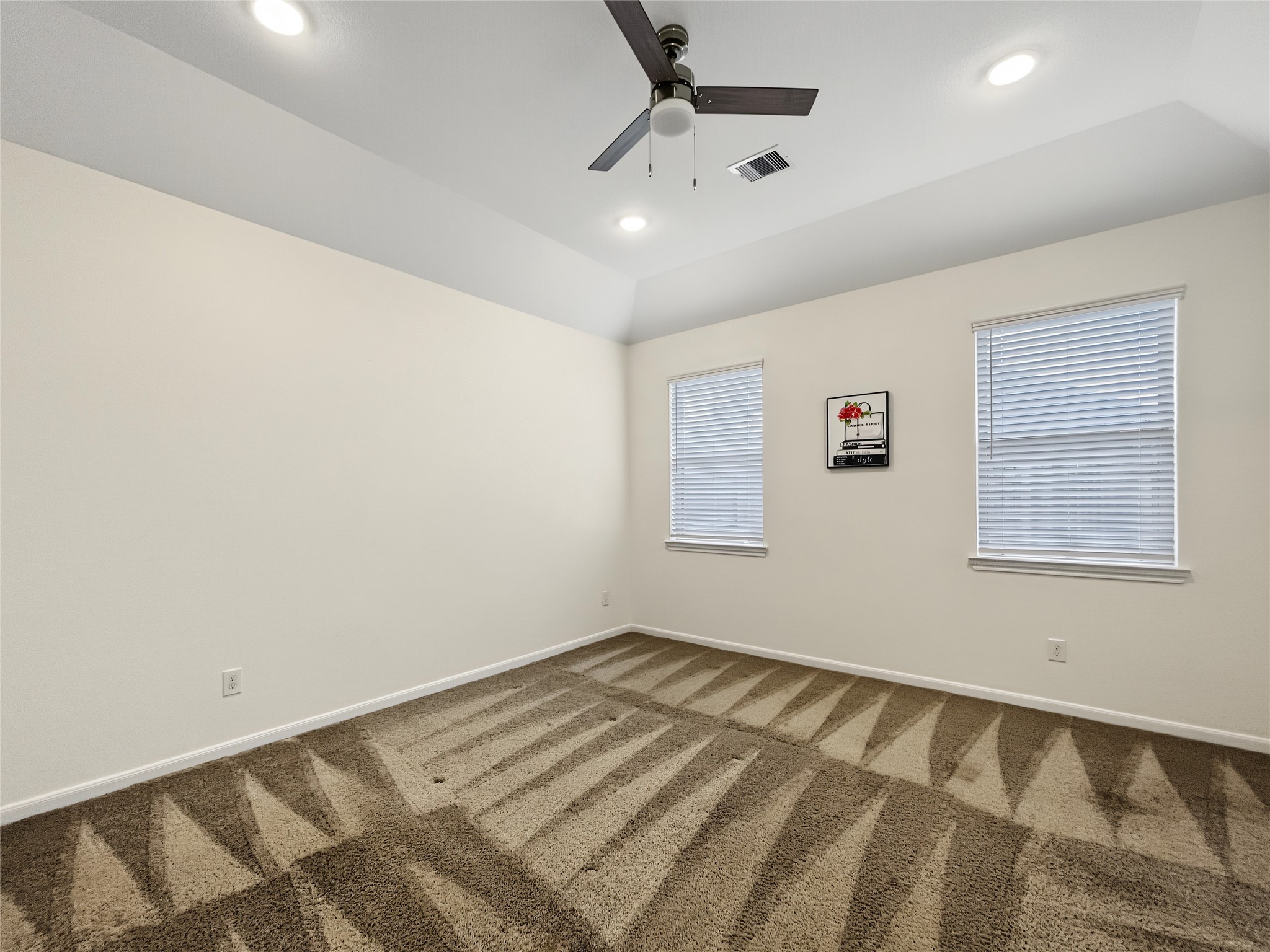 View of the primary bedroom.
