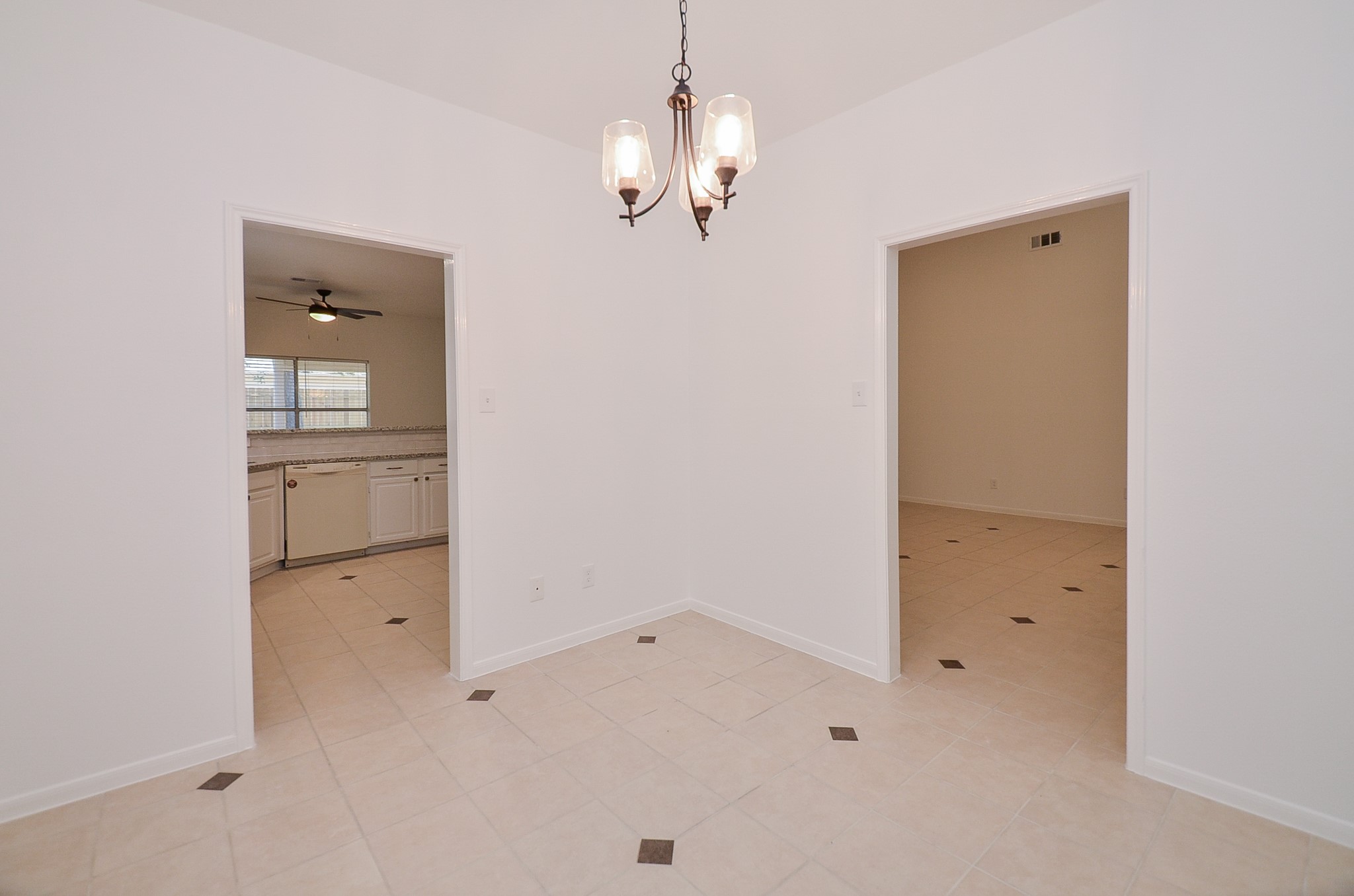 Easy access to the kitchen and family room.